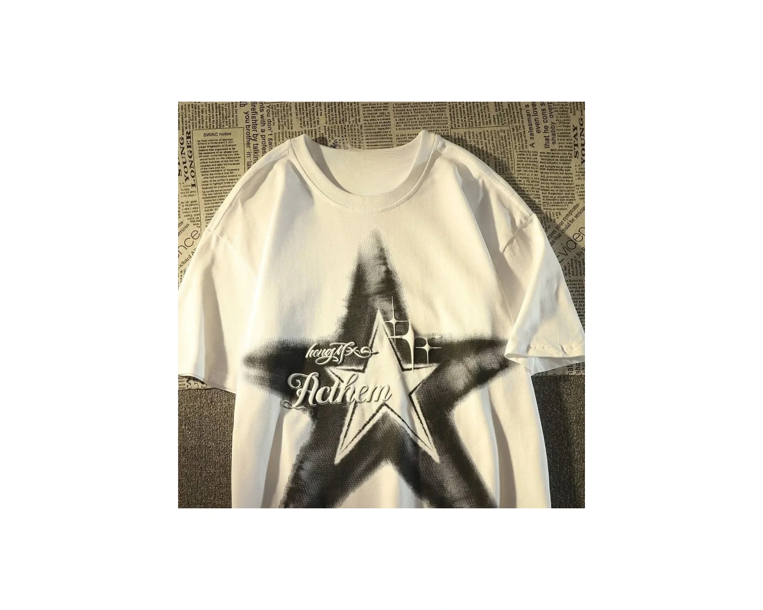 Beyaz Amerikan Sokak Hiphop Yıldız Baskı ler ve lar için Y2K Yaz