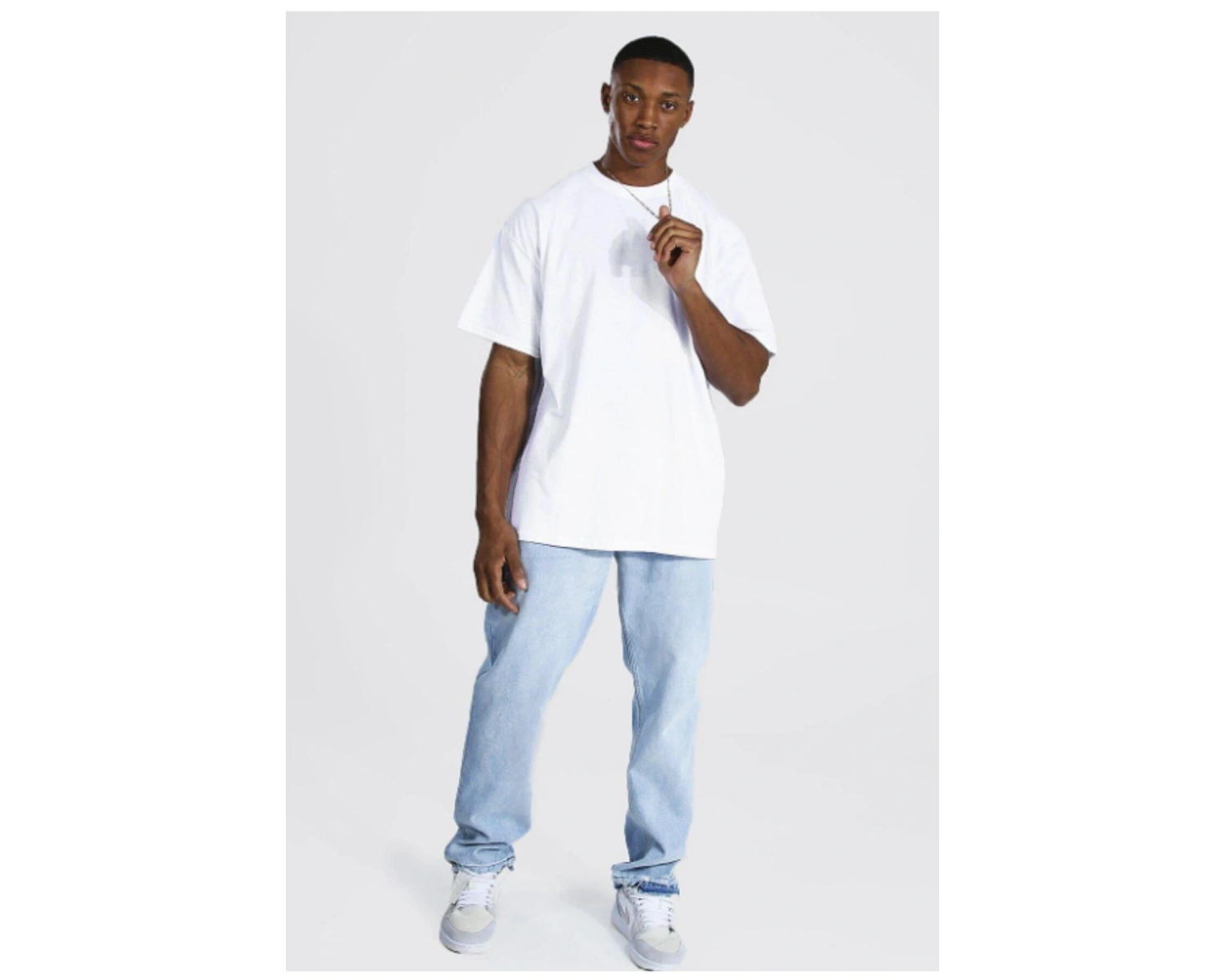 Beyaz Apollo Xıı Baskılı Oversize Tişört