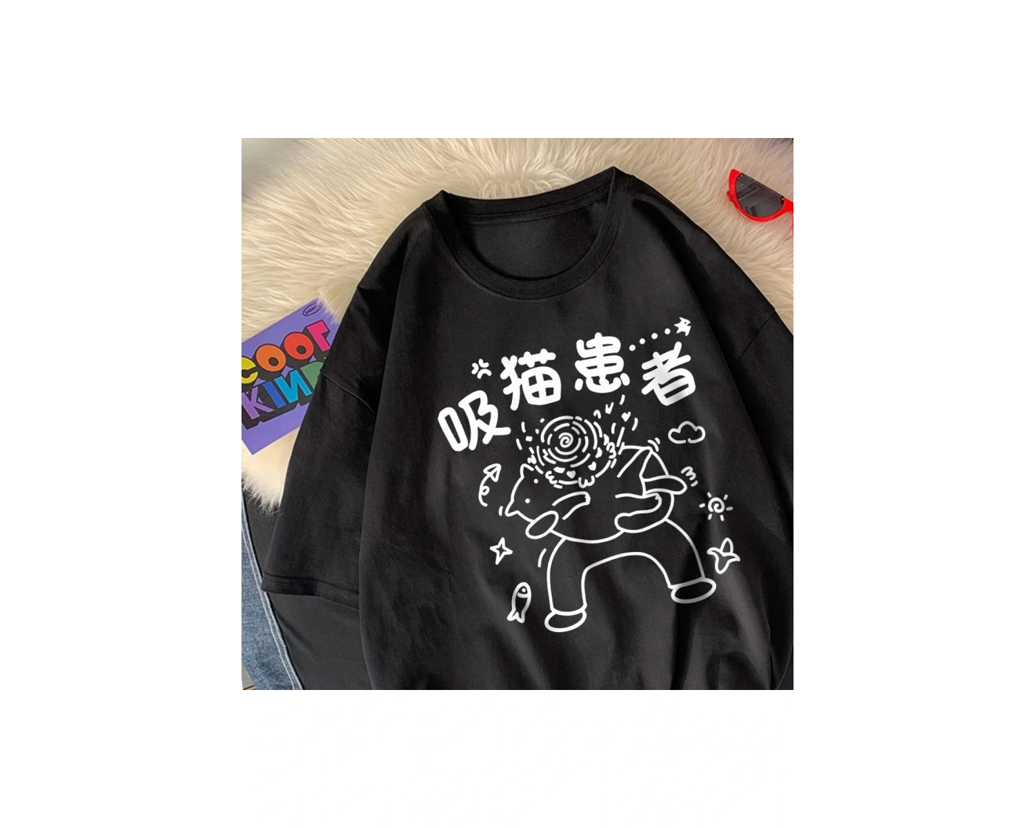 Beyaz Aptal Kaz Darbeleri Komik baskılı Yaz Gevşek