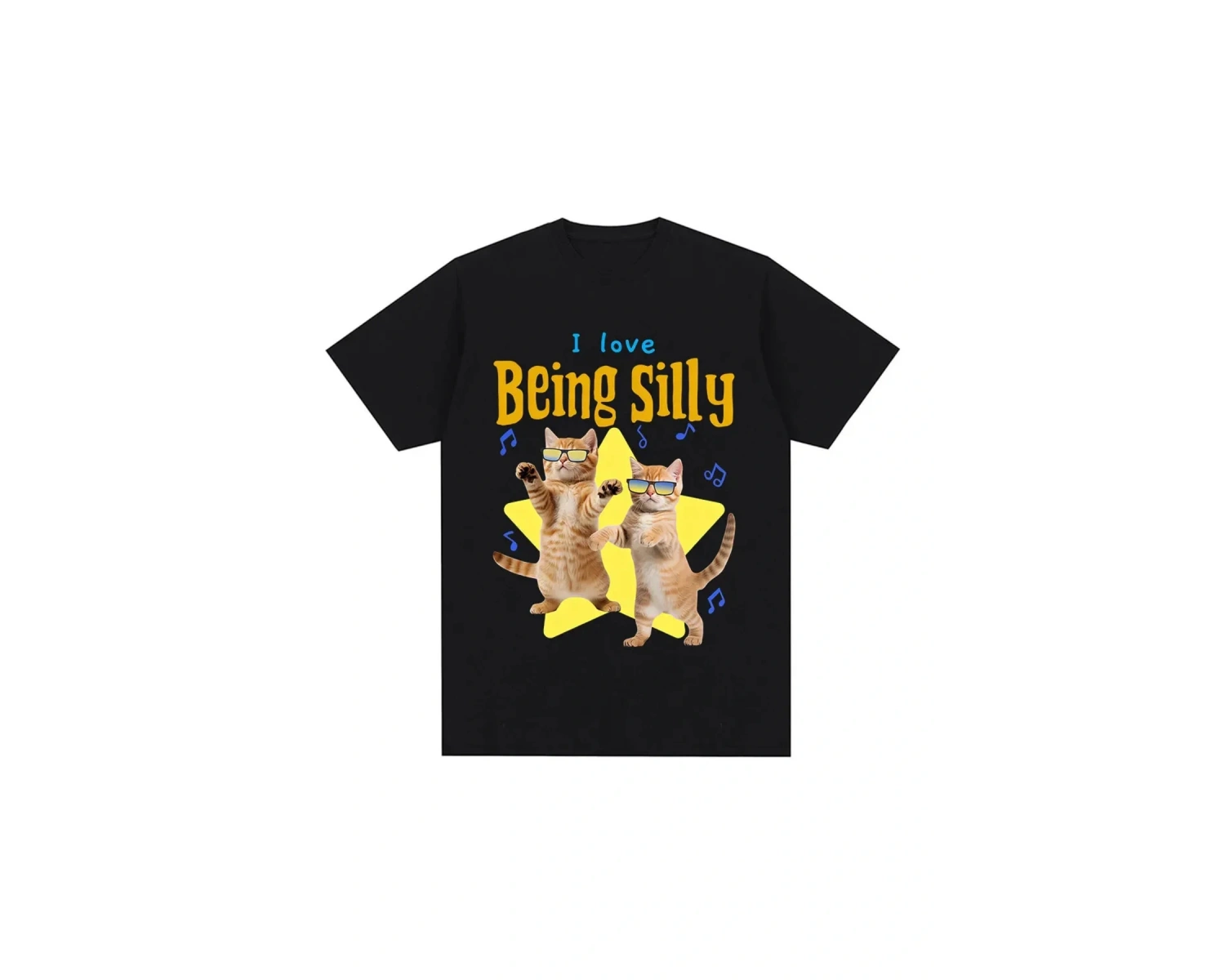 Beyaz Aptal Komik Kedi Memes Tops Streetweed Grafik