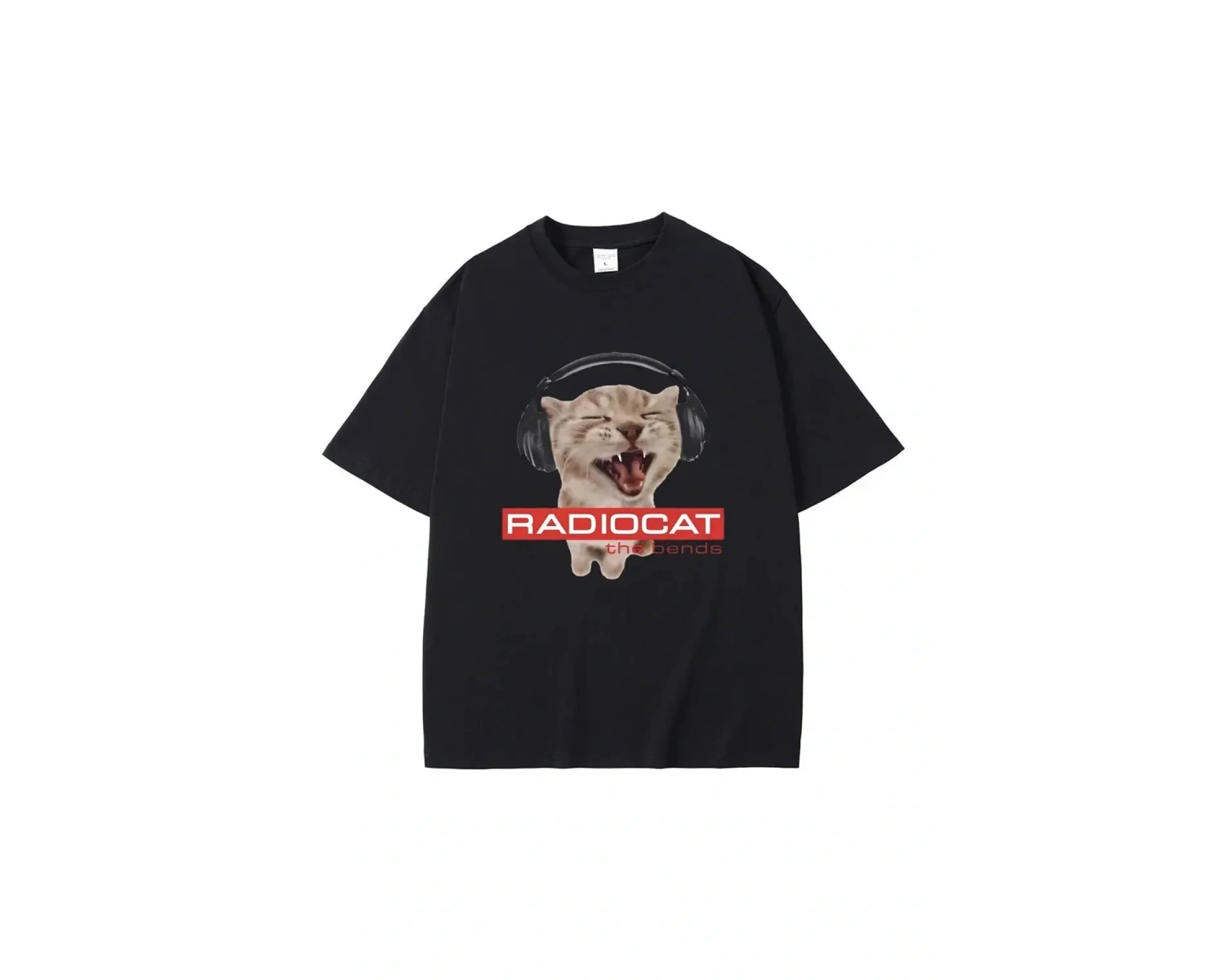 Beyaz Aptal Komik Kedi Memes Tops Streetweed Grafik