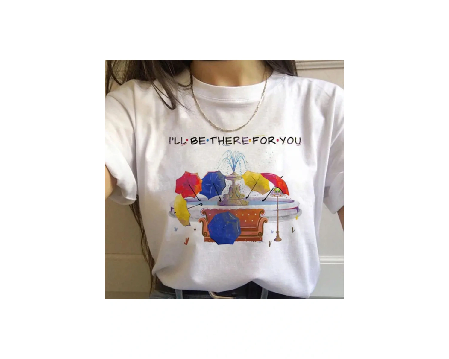 Beyaz Arkadaşlar TV Gösterisi harajuku Ullzang Karikatür Baskı 90s Grafi