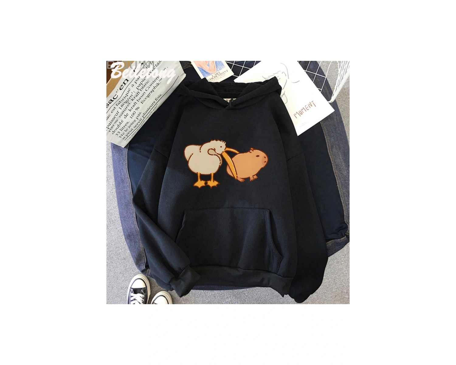 Beyaz Axolotl Yeme Kabarcık Boba Süt Çay Hoodies Kawaii Karikatür Kız uPola