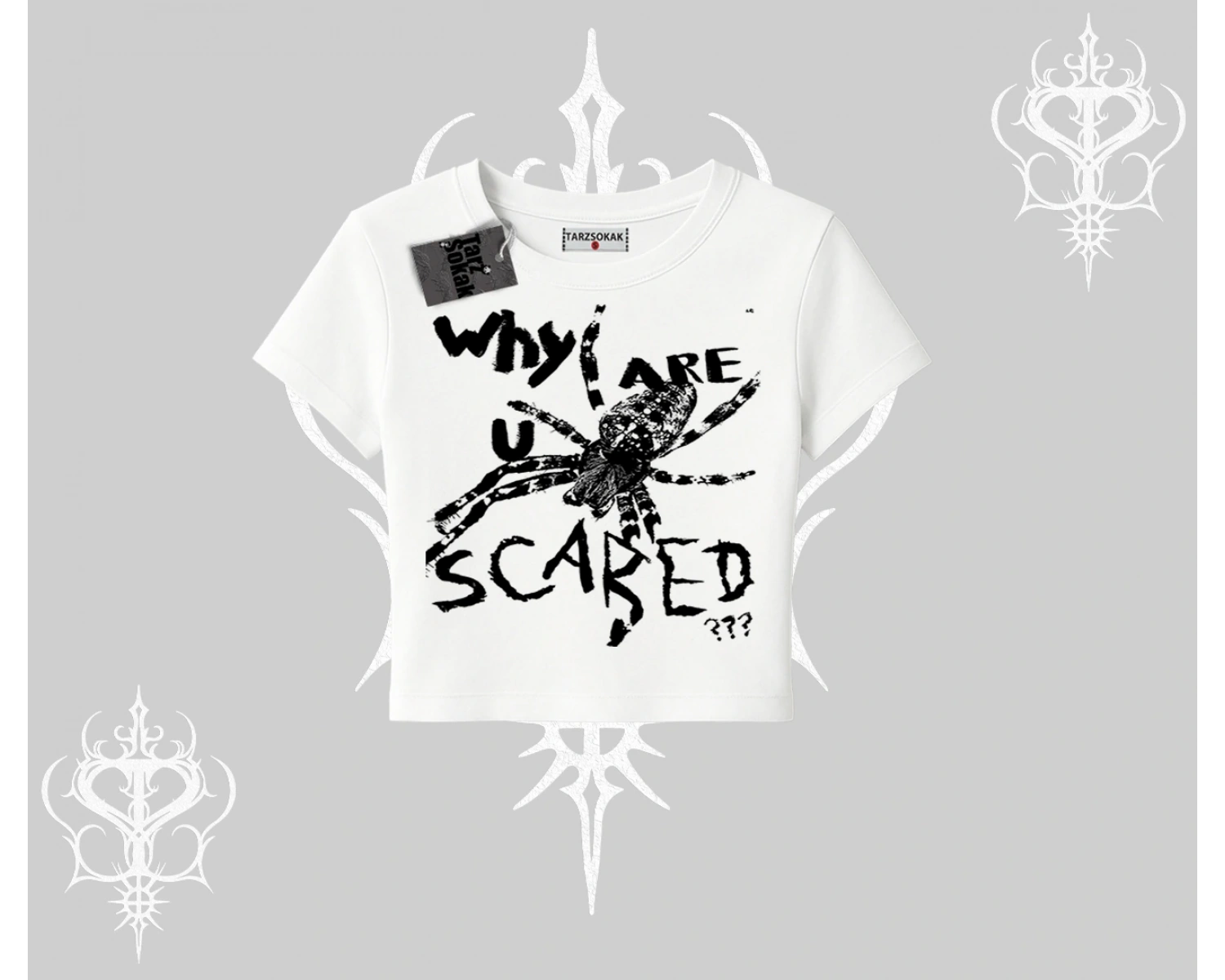 Beyaz Babby Tee Why are u Scared