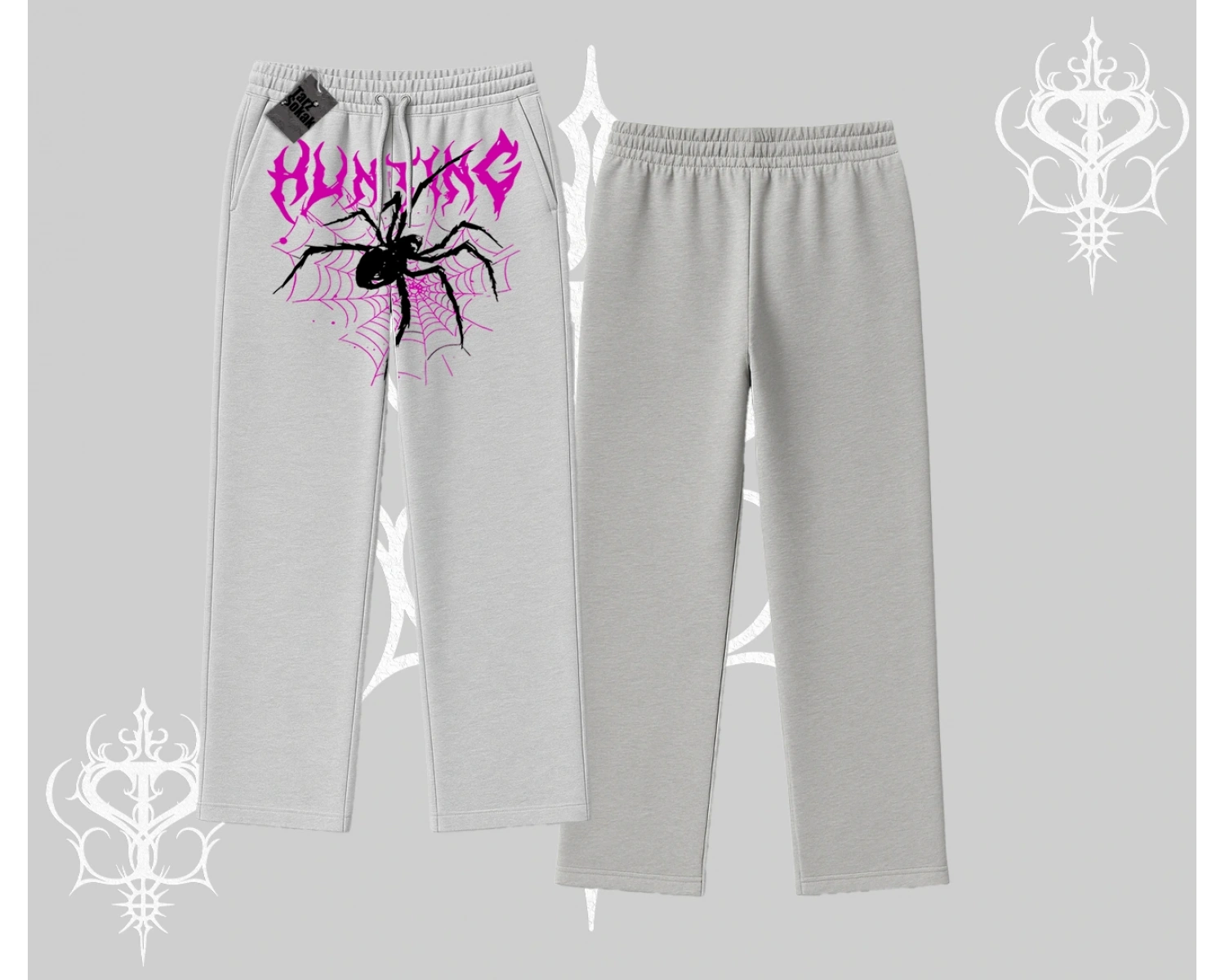 Beyaz Baggy Eşofman Altı Autumn Spider