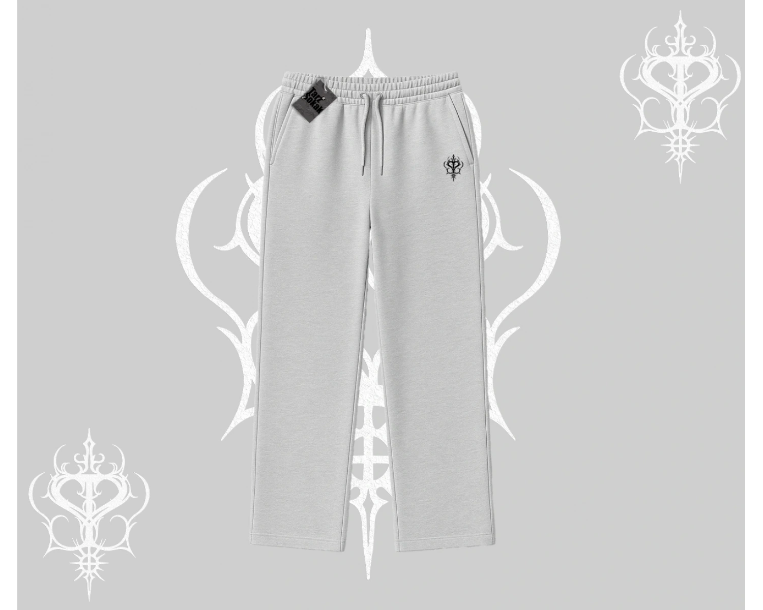 Beyaz Baggy Eşofman Altı Özel logolu