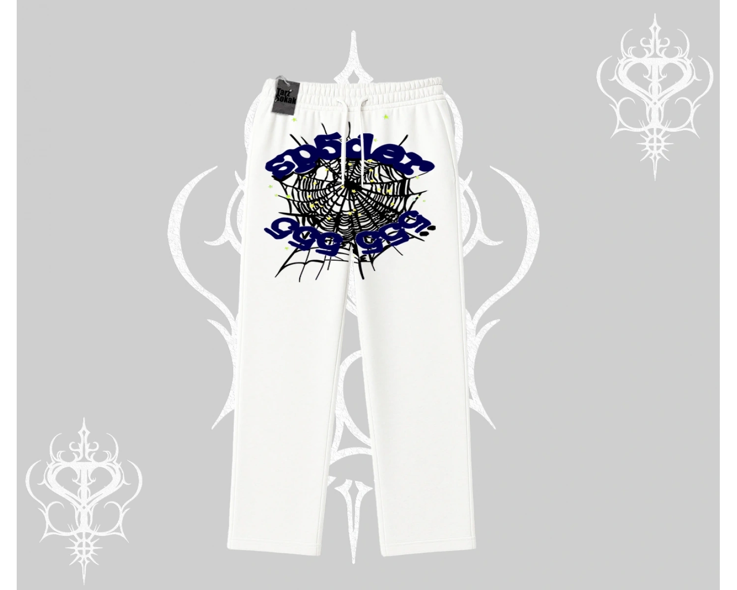 Beyaz Baggy Eşofman Altı Sp55der