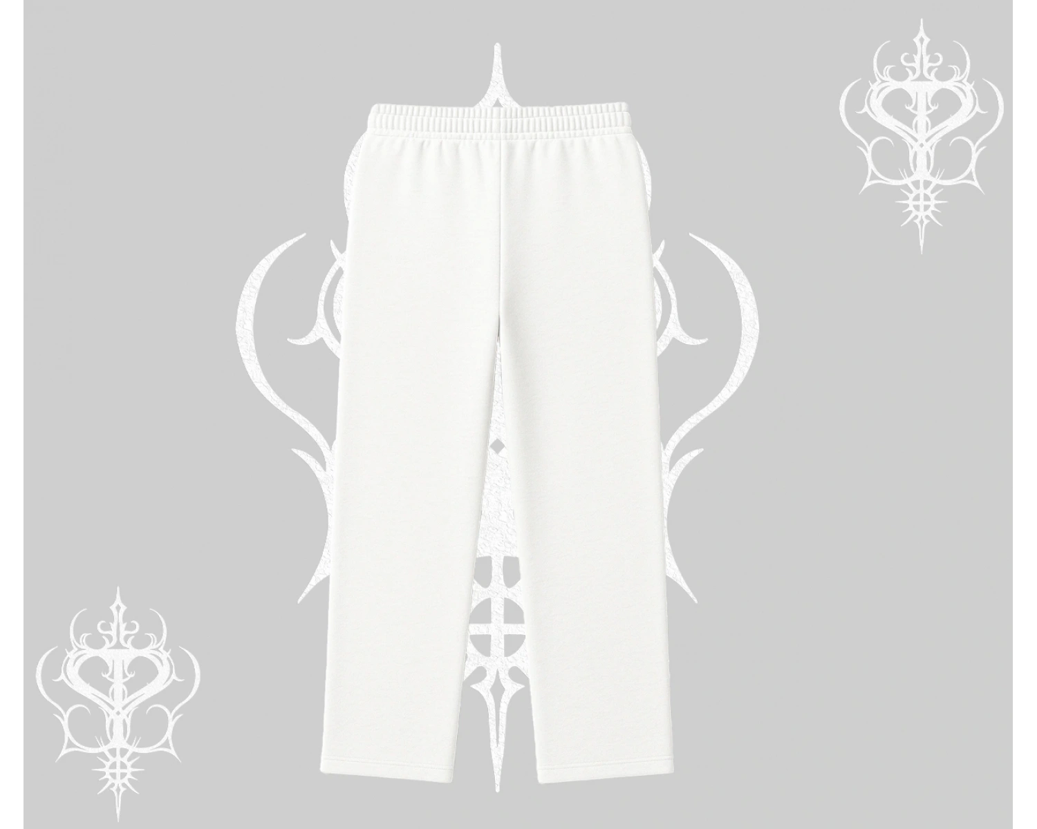 Beyaz Baggy Eşofman Altı Spider Undercover