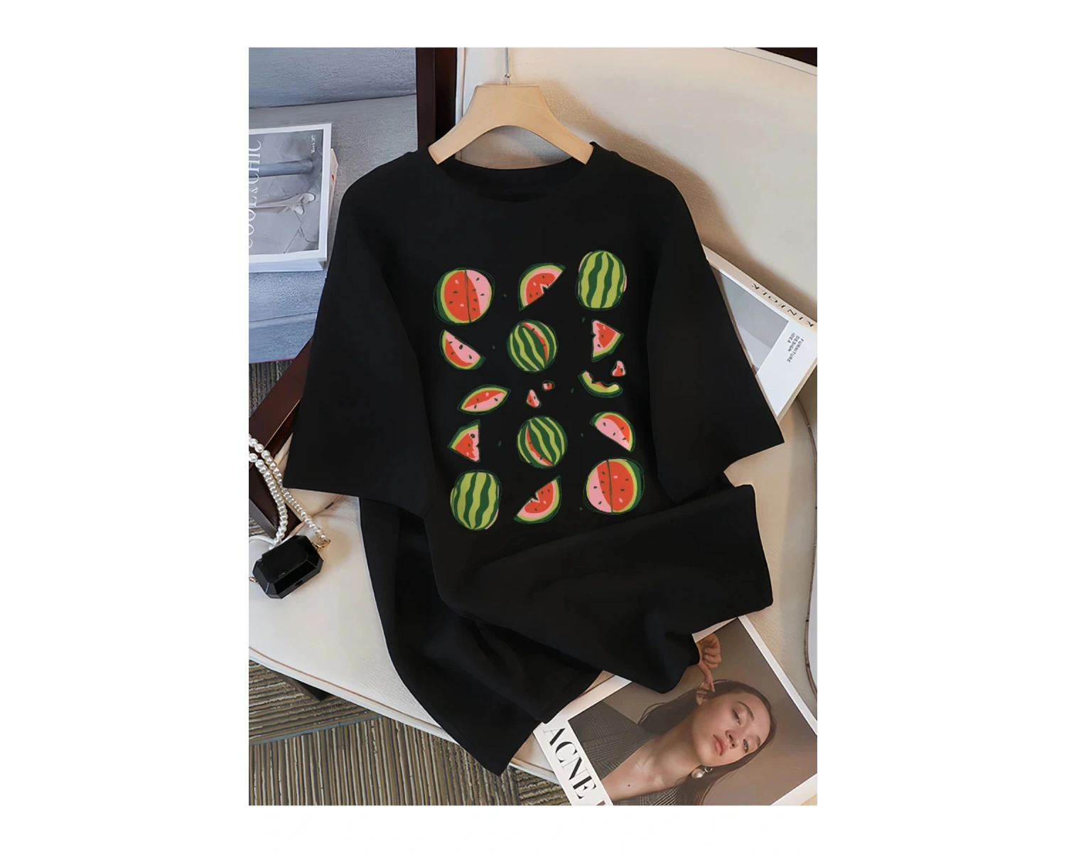 Beyaz Bekleyorum Keliyim Komik Meme Trend Y2k O-Boyun Unisex Yaz günlük