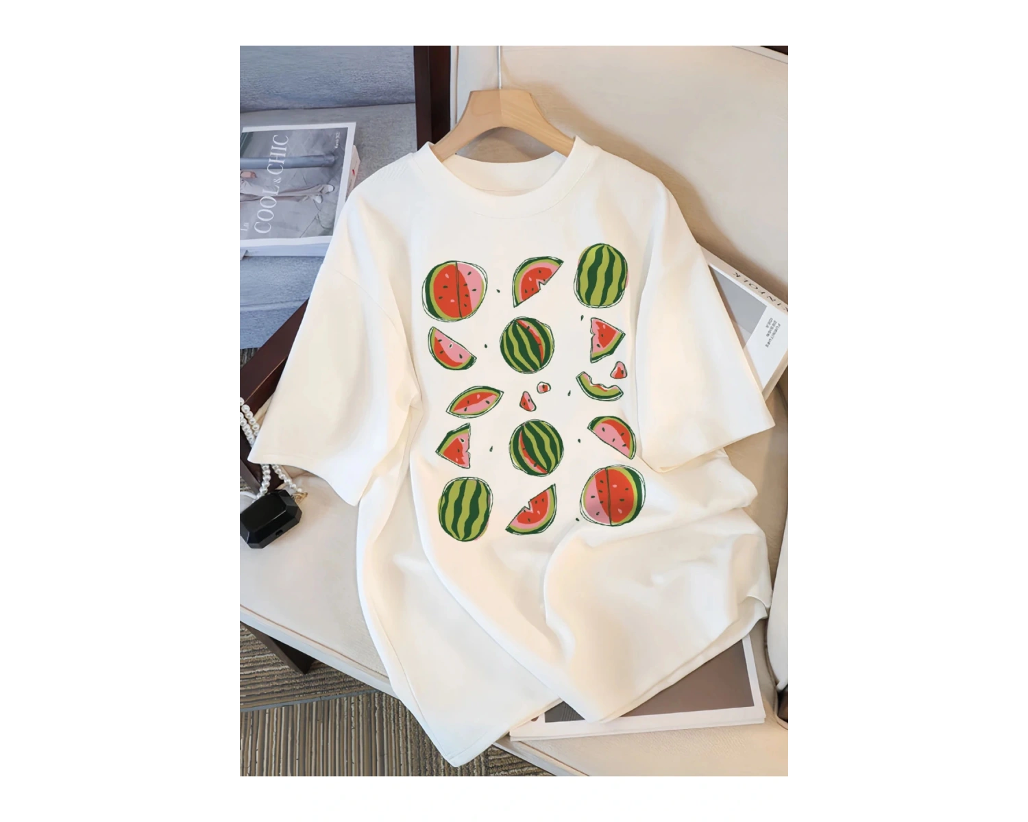 Beyaz Bekleyorum Keliyim Komik Meme Trend Y2k O-Boyun Unisex Yaz günlük