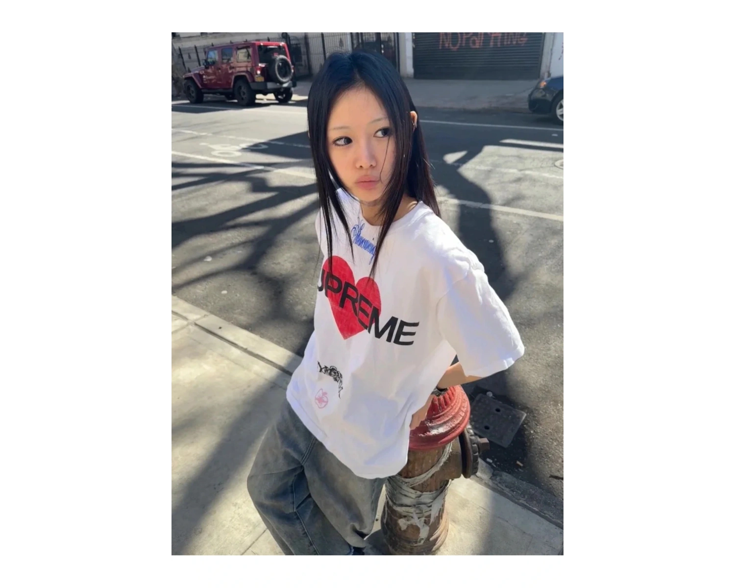 Beyaz Beyaz Stil Konfor Kawaii Yaz O-Boyun Sokak lar için Çok Yönlü Y