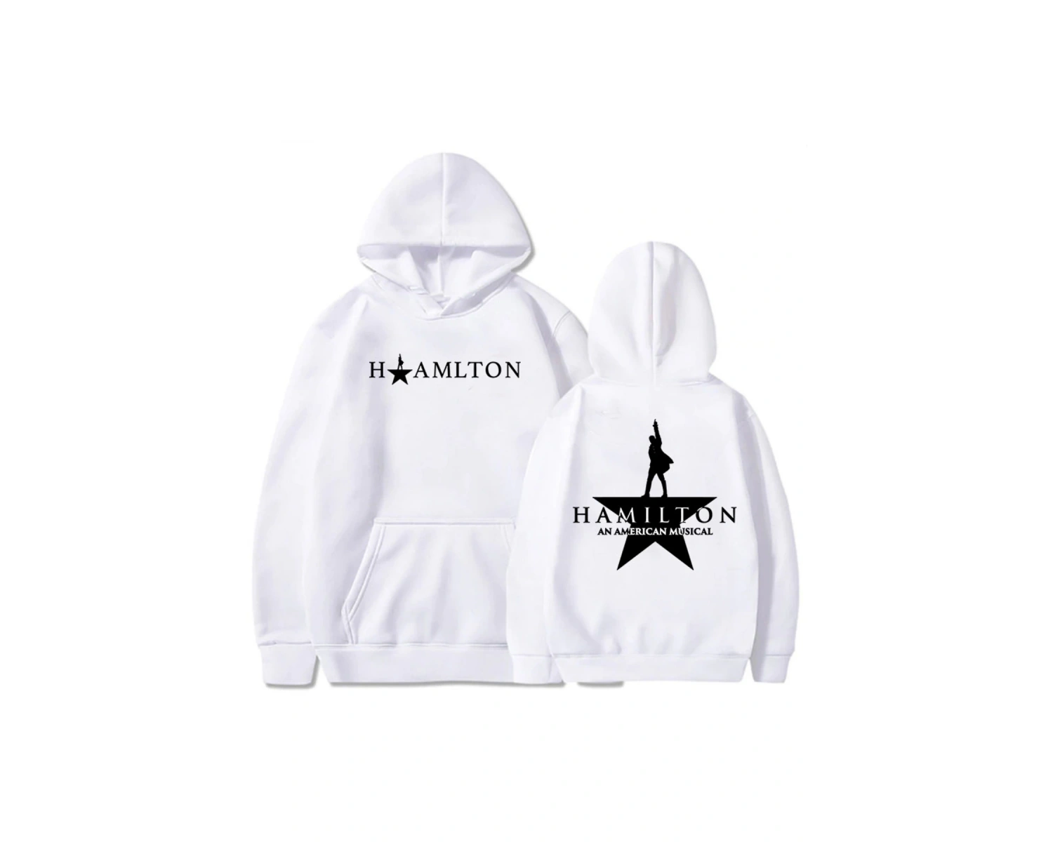 Beyaz Bir amerikan müzikal Hamiltonn Hoodies caderas Con Capuchau