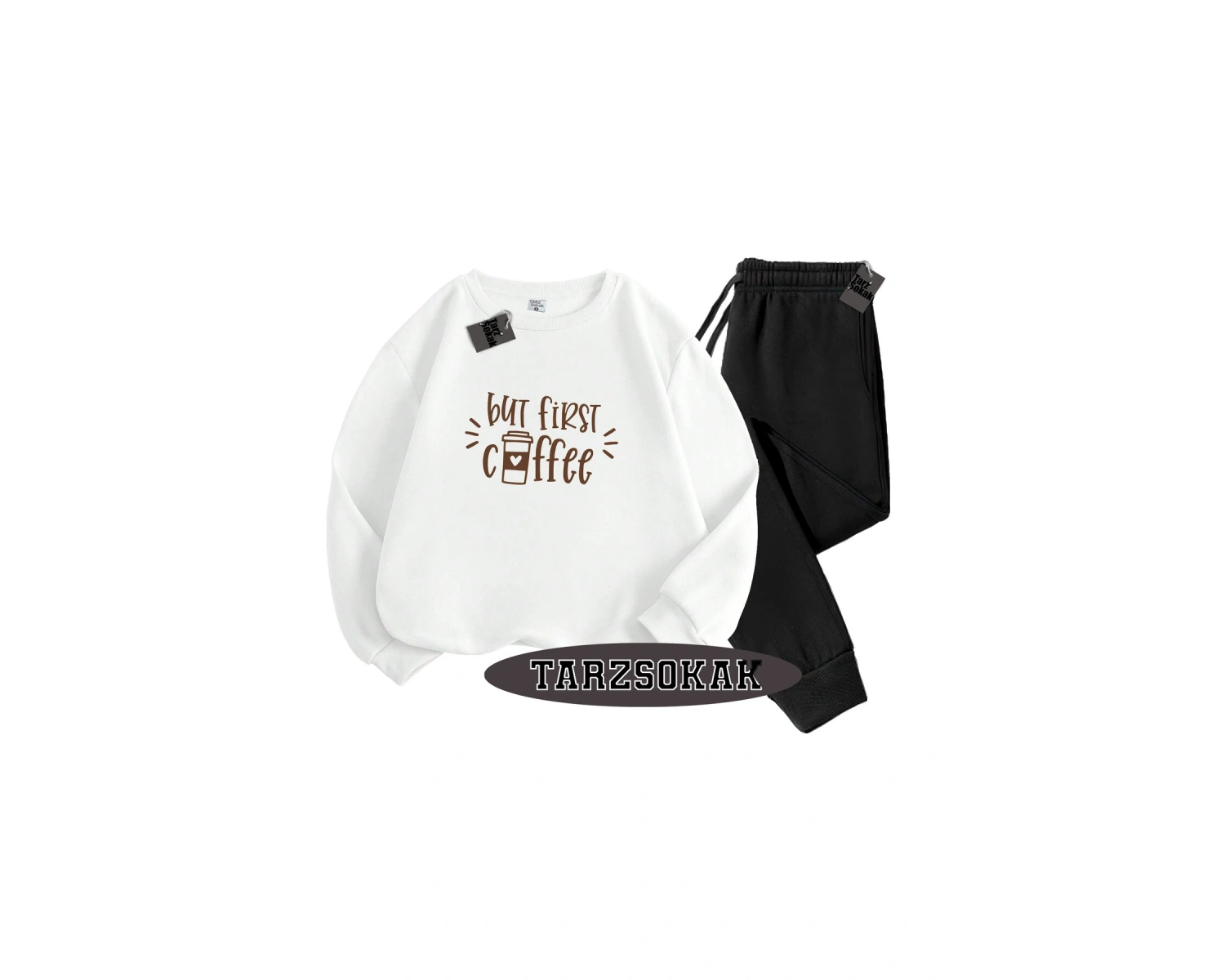 Beyaz Biskilet Coffee Detaylı ikili TAKIM