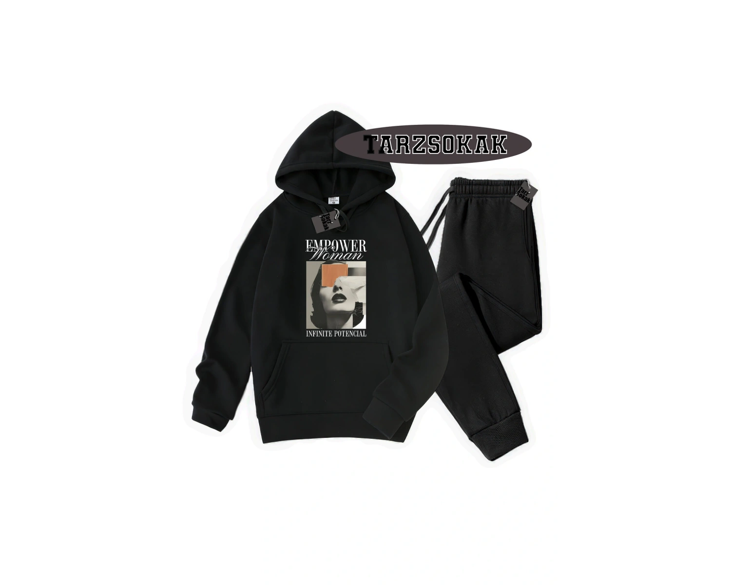 Beyaz Biskilet EmpoweR Detaylı ikili TAKIM