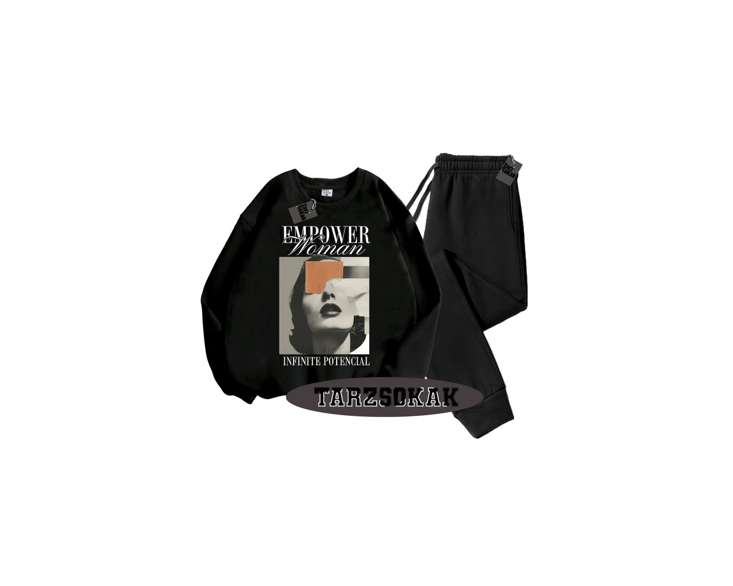 Beyaz Biskilet EmpoweR Detaylı ikili TAKIM