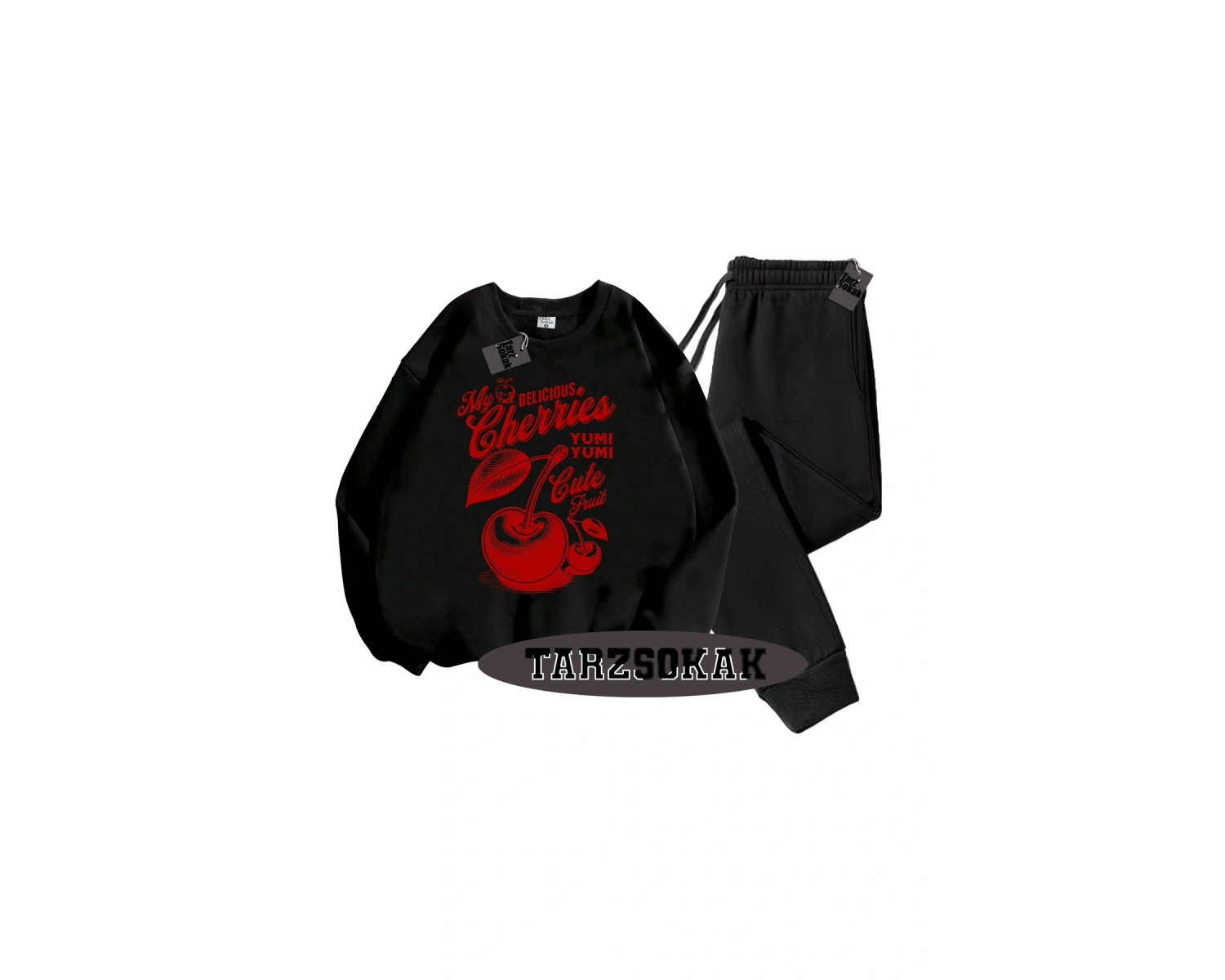 Beyaz Biskilet Herry Yum Yum Detaylı ikili TAKIM