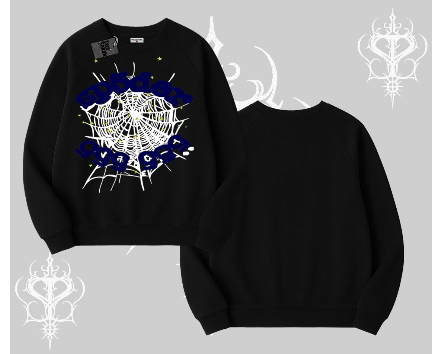 Beyaz Biskilet Yaka Sweatshirt Sp55der