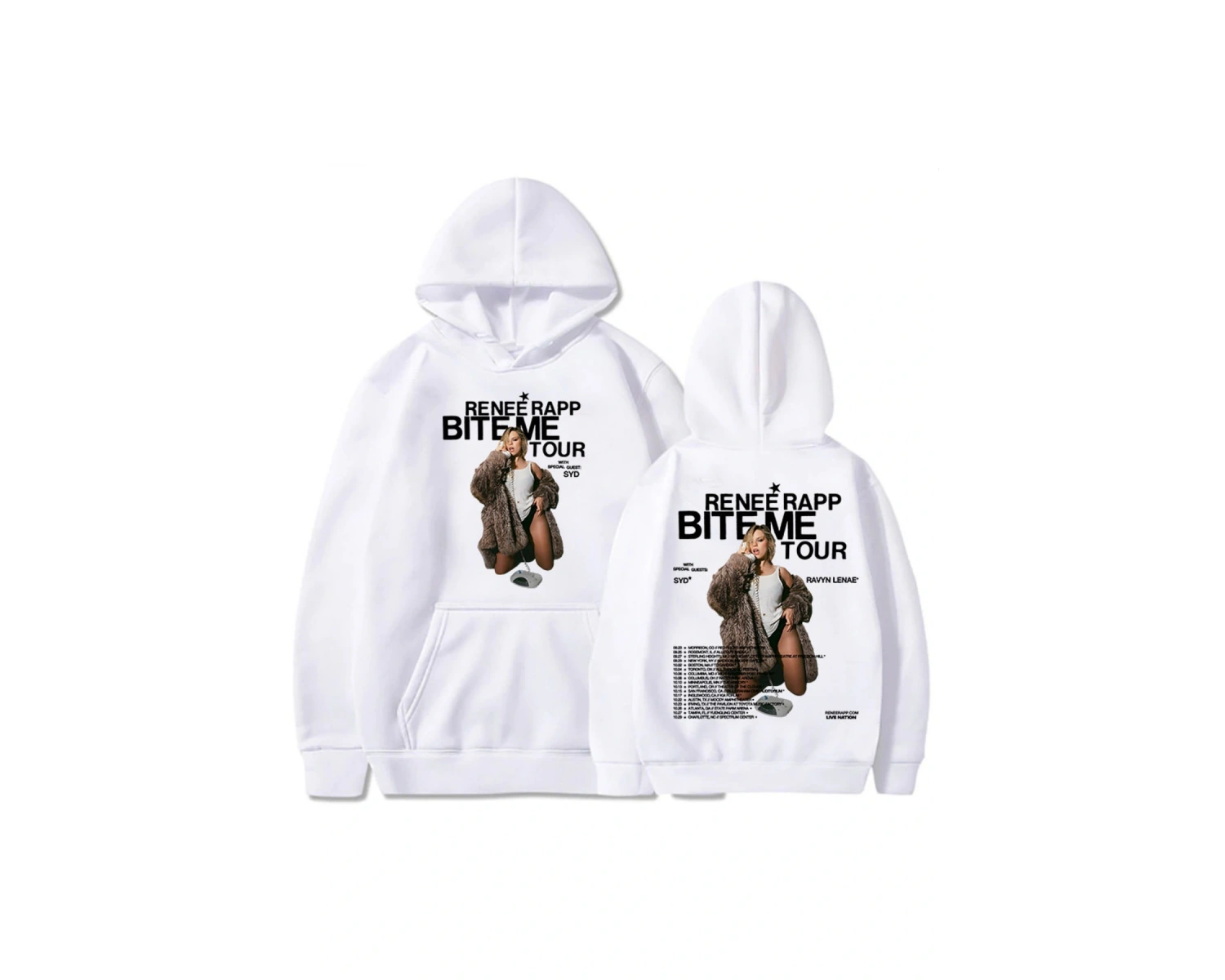 Beyaz Bite Me Tour kıcı Reneé Rapp Grafik Hip Hop Po