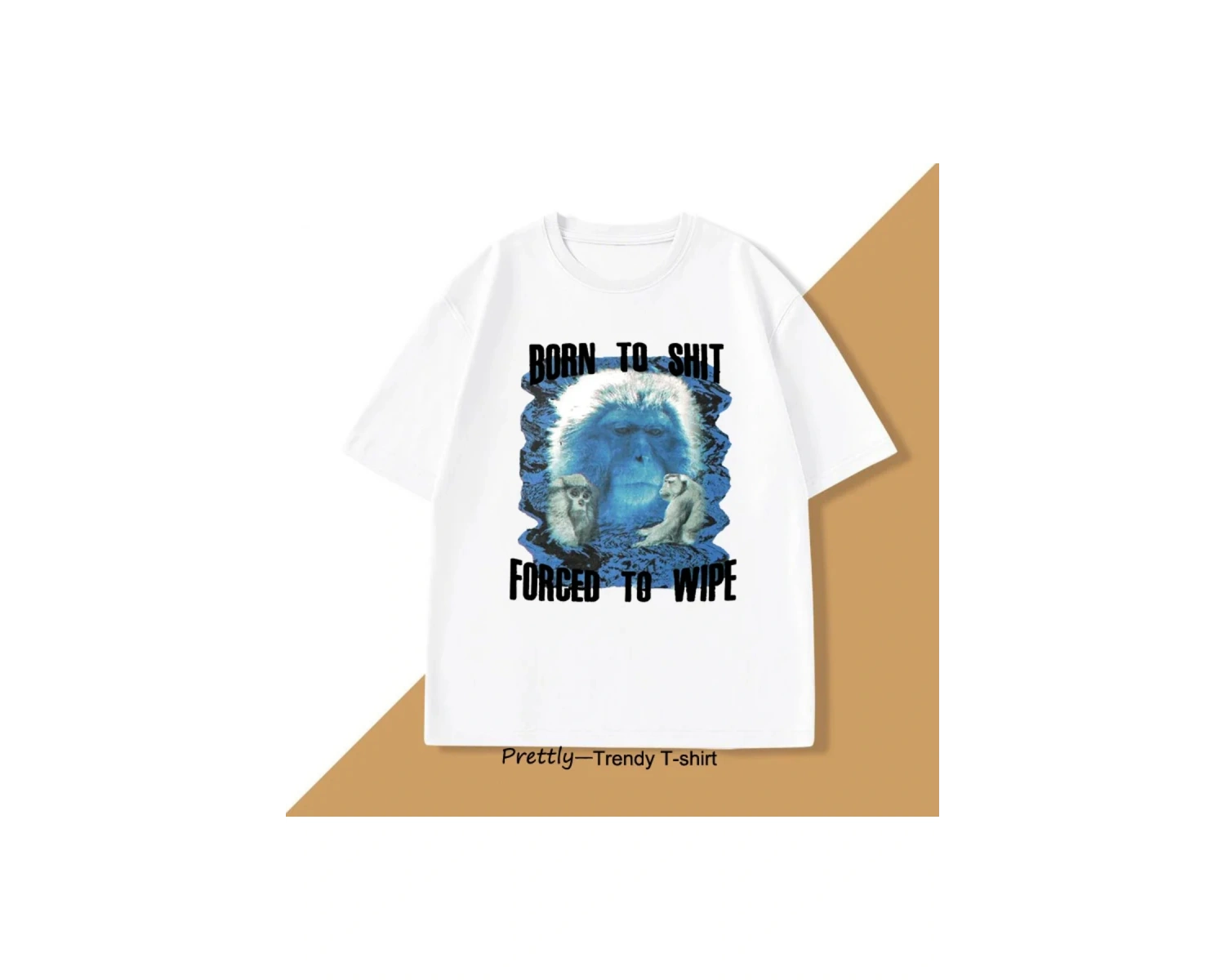 Beyaz Bok için doğmuş lar için silmeye zorla Vintage Maymunlar Maymunlar Grafik T-shir