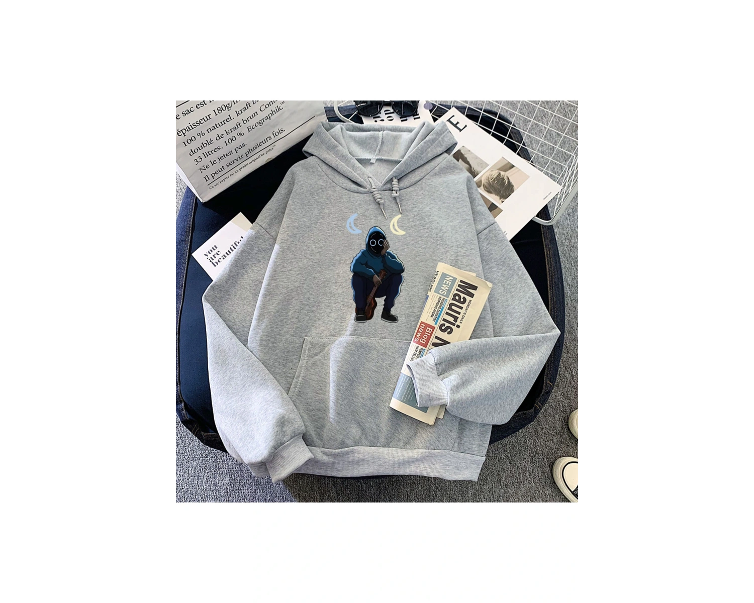 Beyaz BoyWithUke Streetweed Ropa De Mujer Grafik Elbise