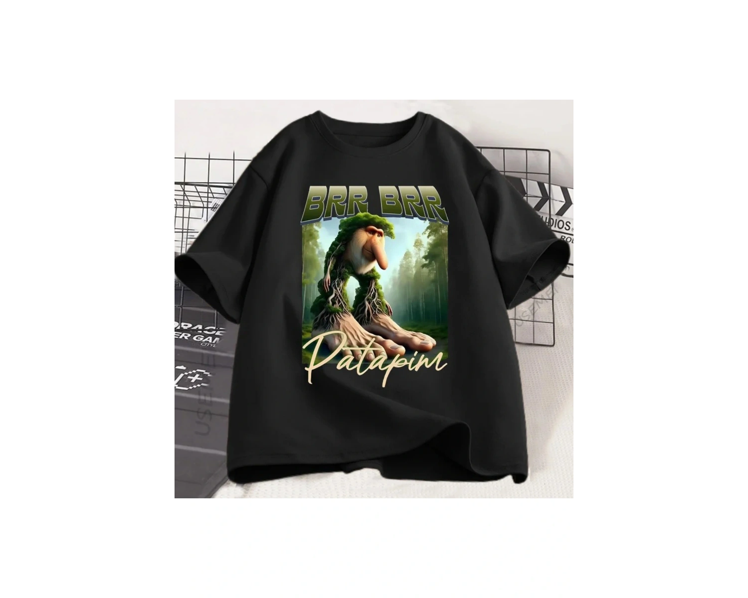 Beyaz Brr Brr Patapim Komik İtalyan Brainrot Hayvanlar Y2k leri Gevşek