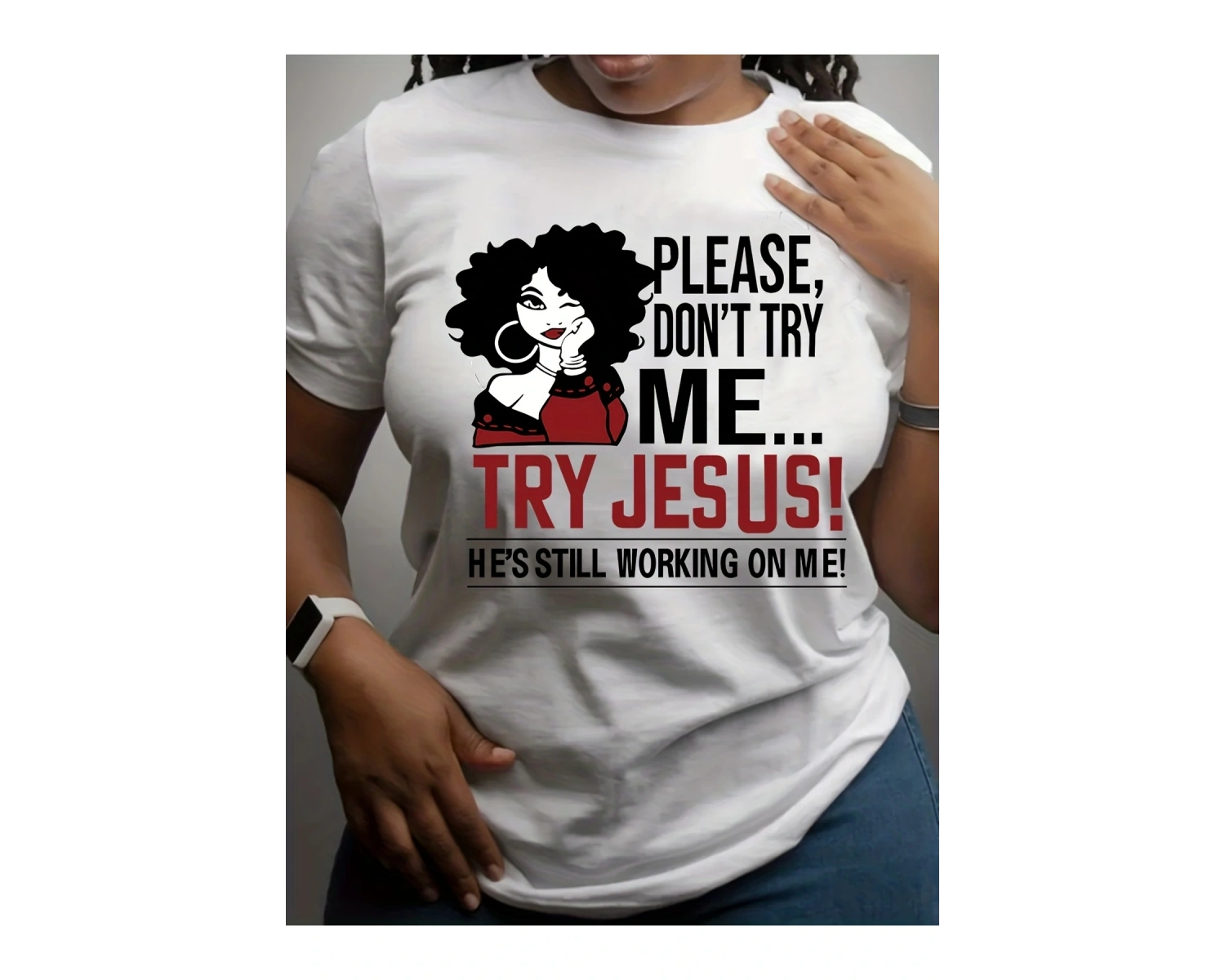 Beyaz Canlı İsa Desenli - lar için Günlük, Yaz Dostu Üst - İlkbahar ve Açık