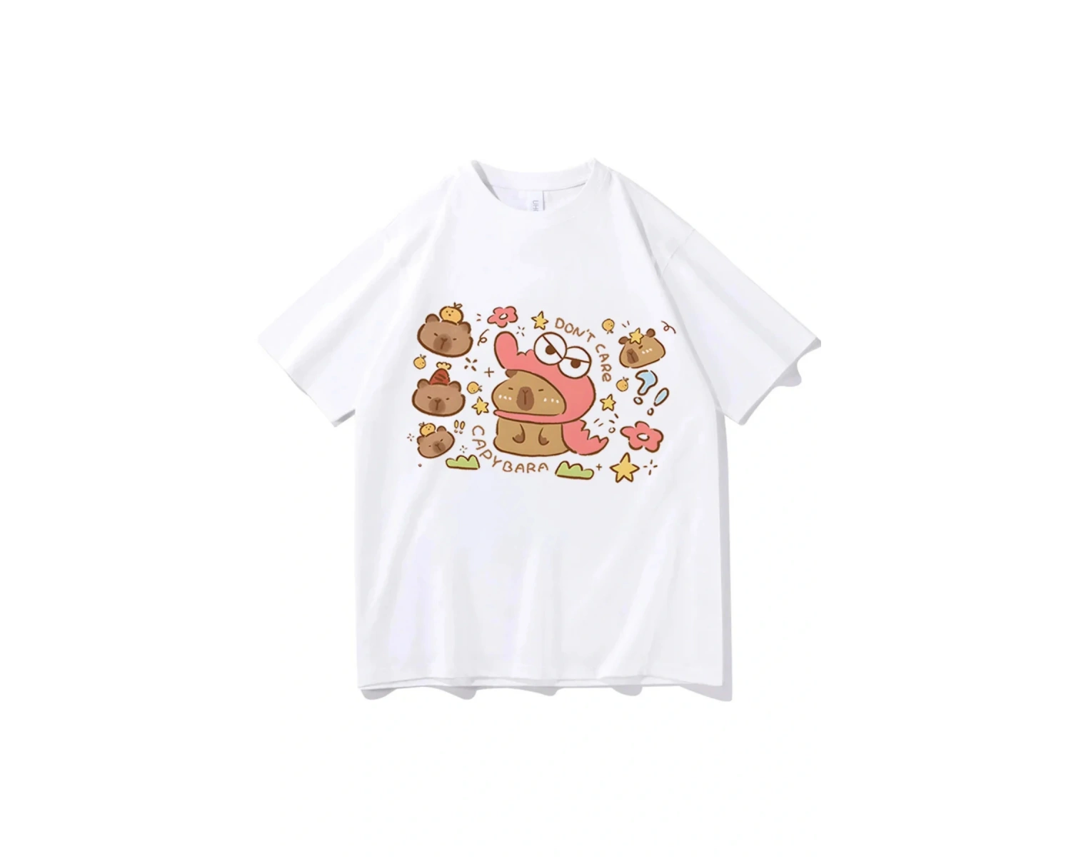 Beyaz Capybara En Tees Punk Klasik Pop Kültürü Hip Hop Grafik Estetik Vintage Y2k Este