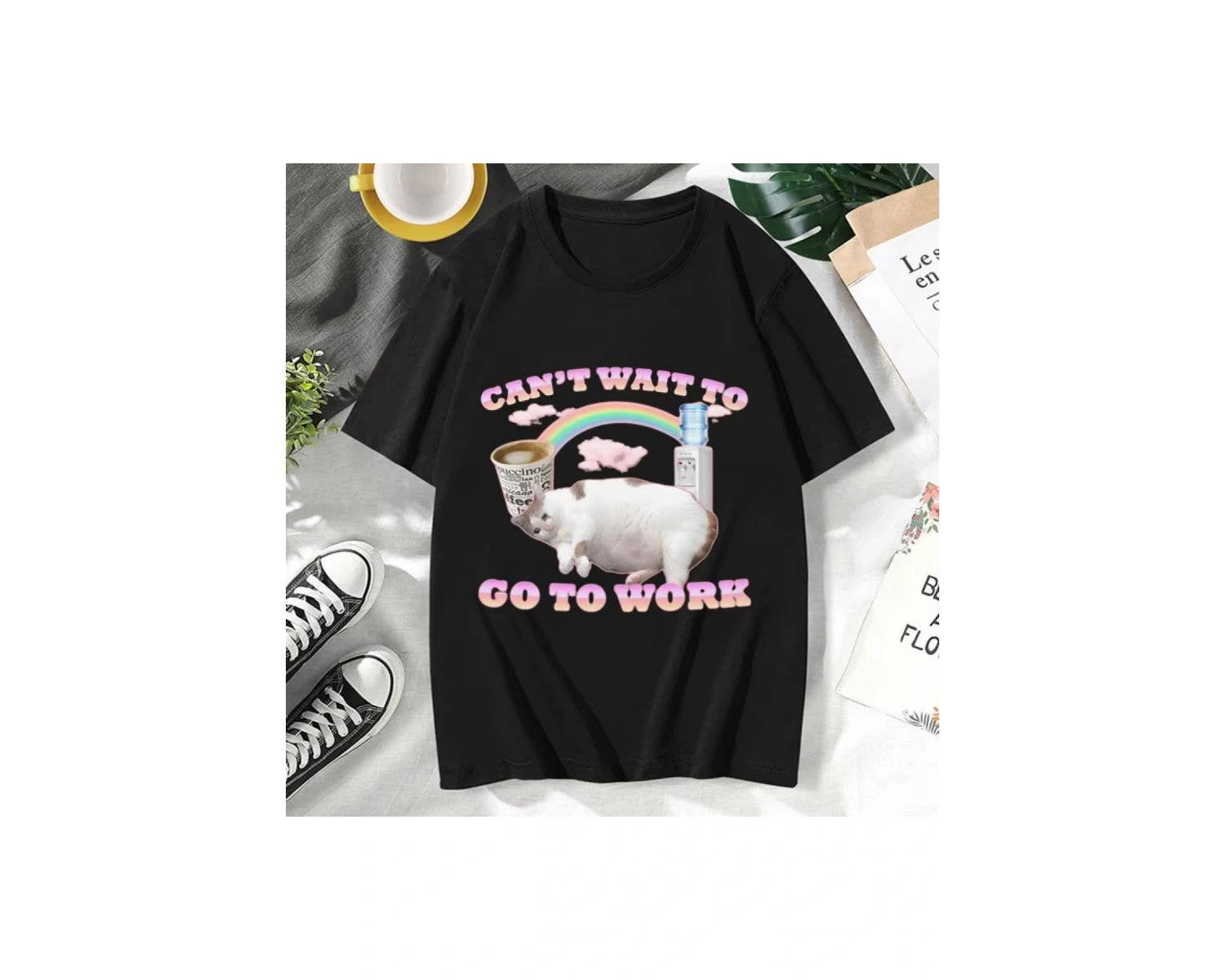 Beyaz Çilek Tarlaları Ebedi Baskı Nefes Hip-Hop Gevşek Sokak Stili Tüm Maç Giyi