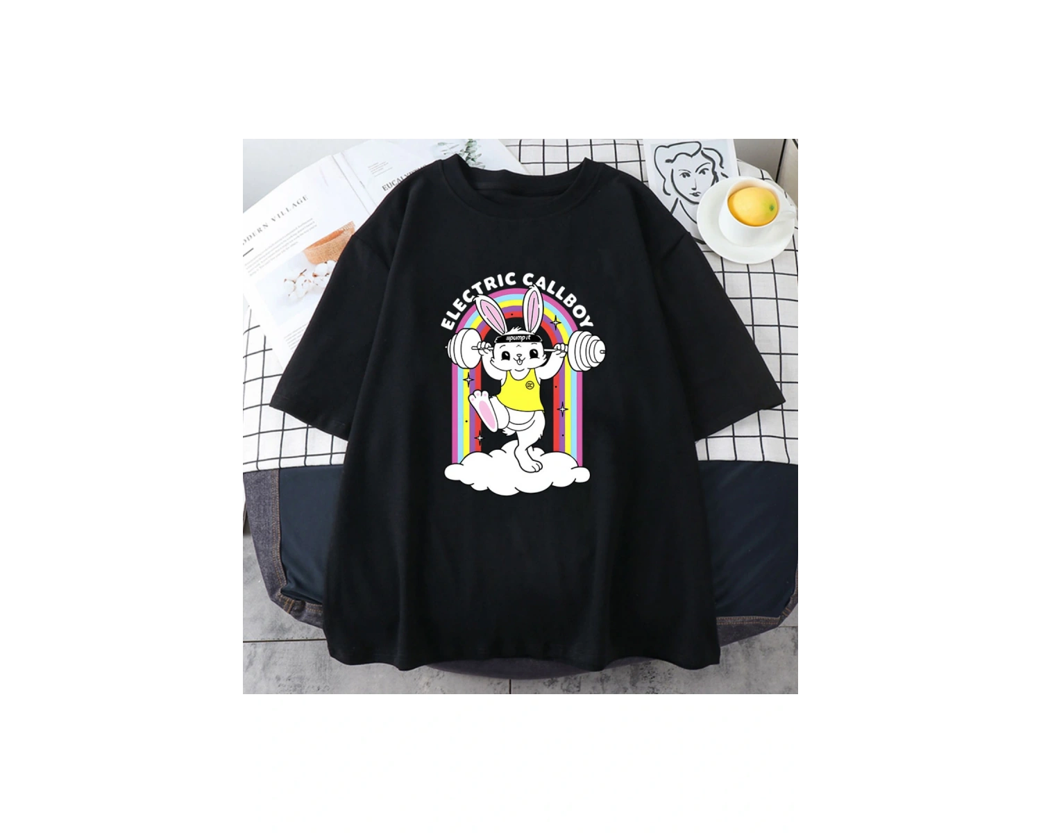 Beyaz Çocuğun bant elektrikli Callboy Grunge tarzı grafik