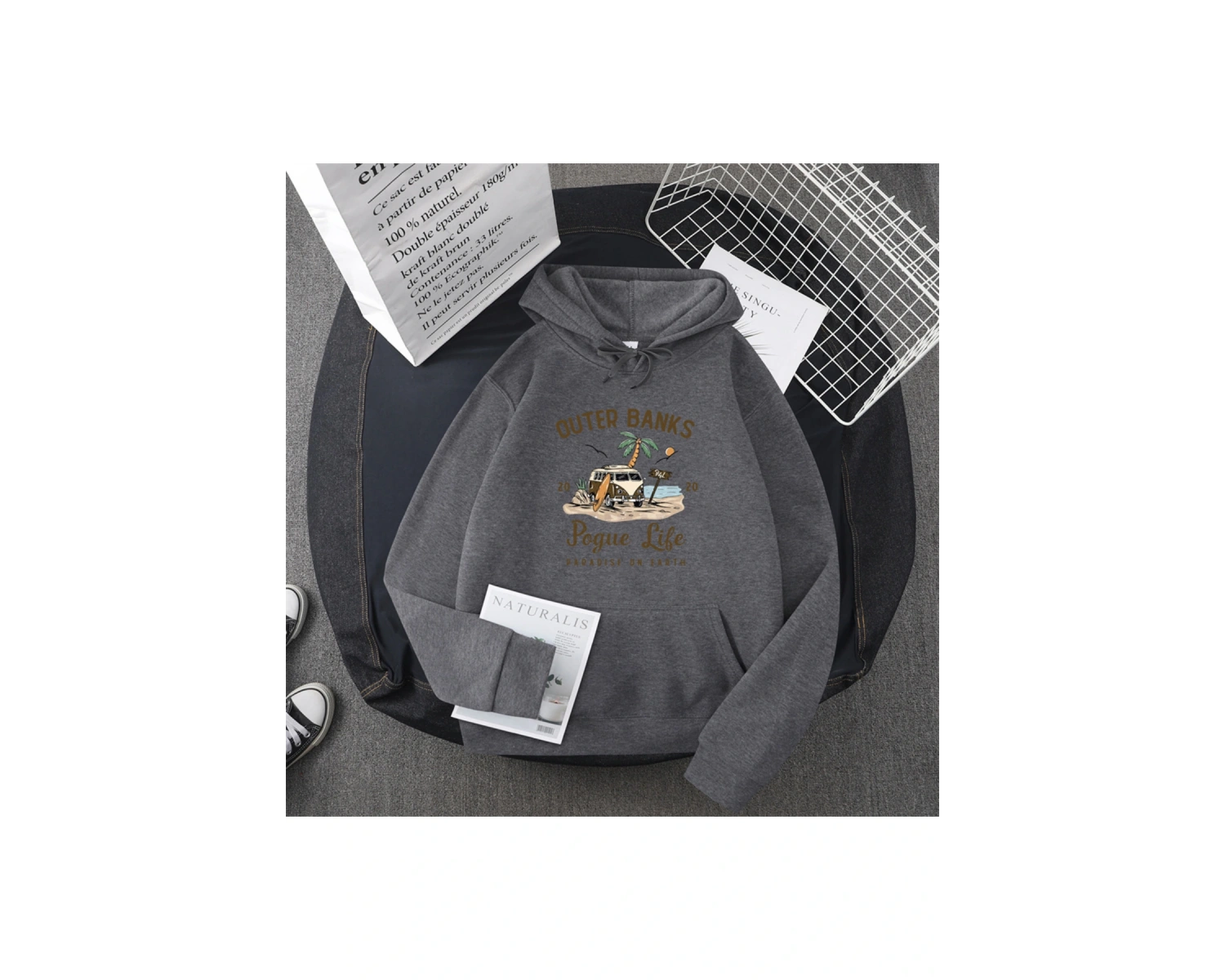 Beyaz Dış bankalar Pogue hayat grafik Hoody