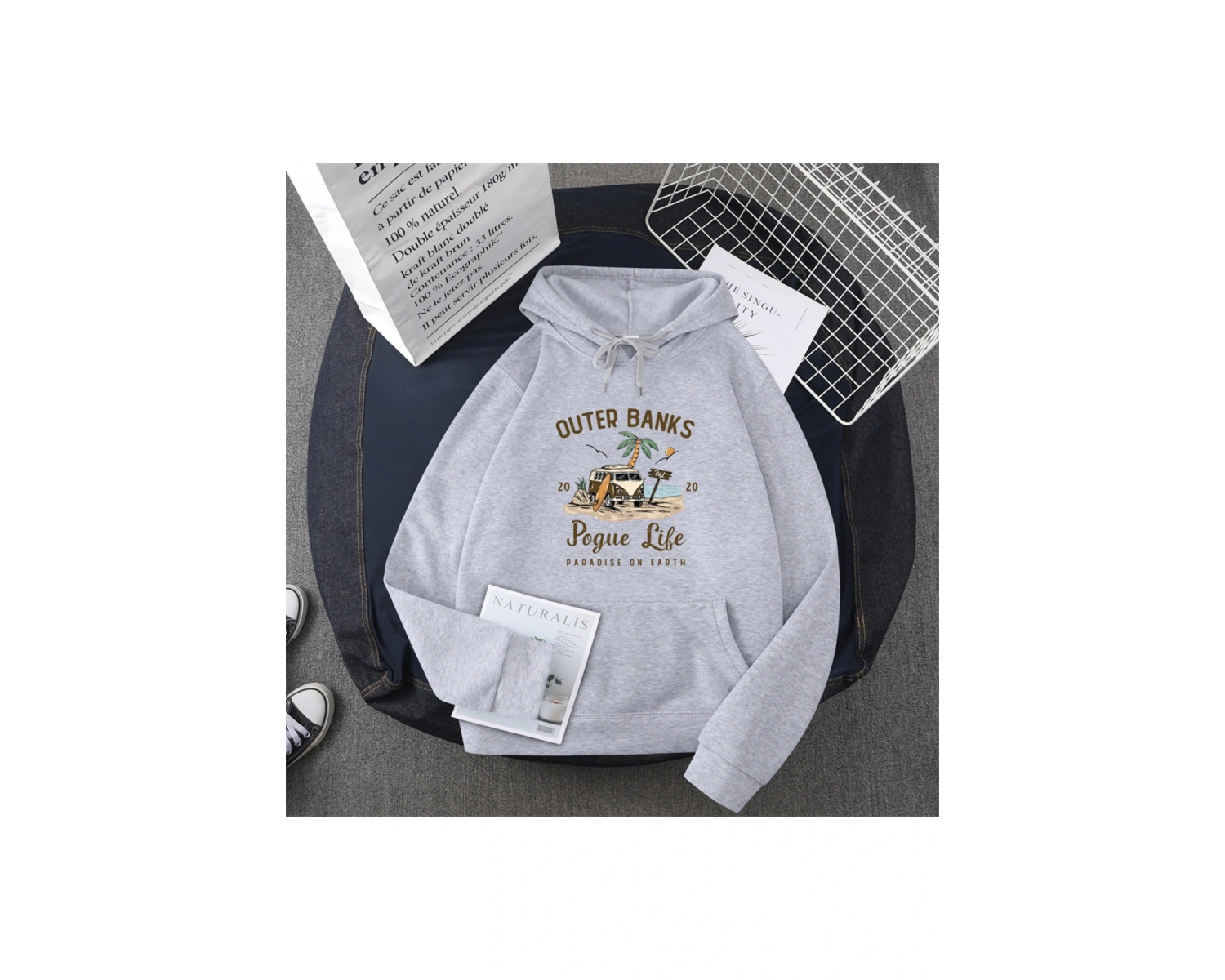 Beyaz Dış bankalar Pogue hayat grafik Hoody