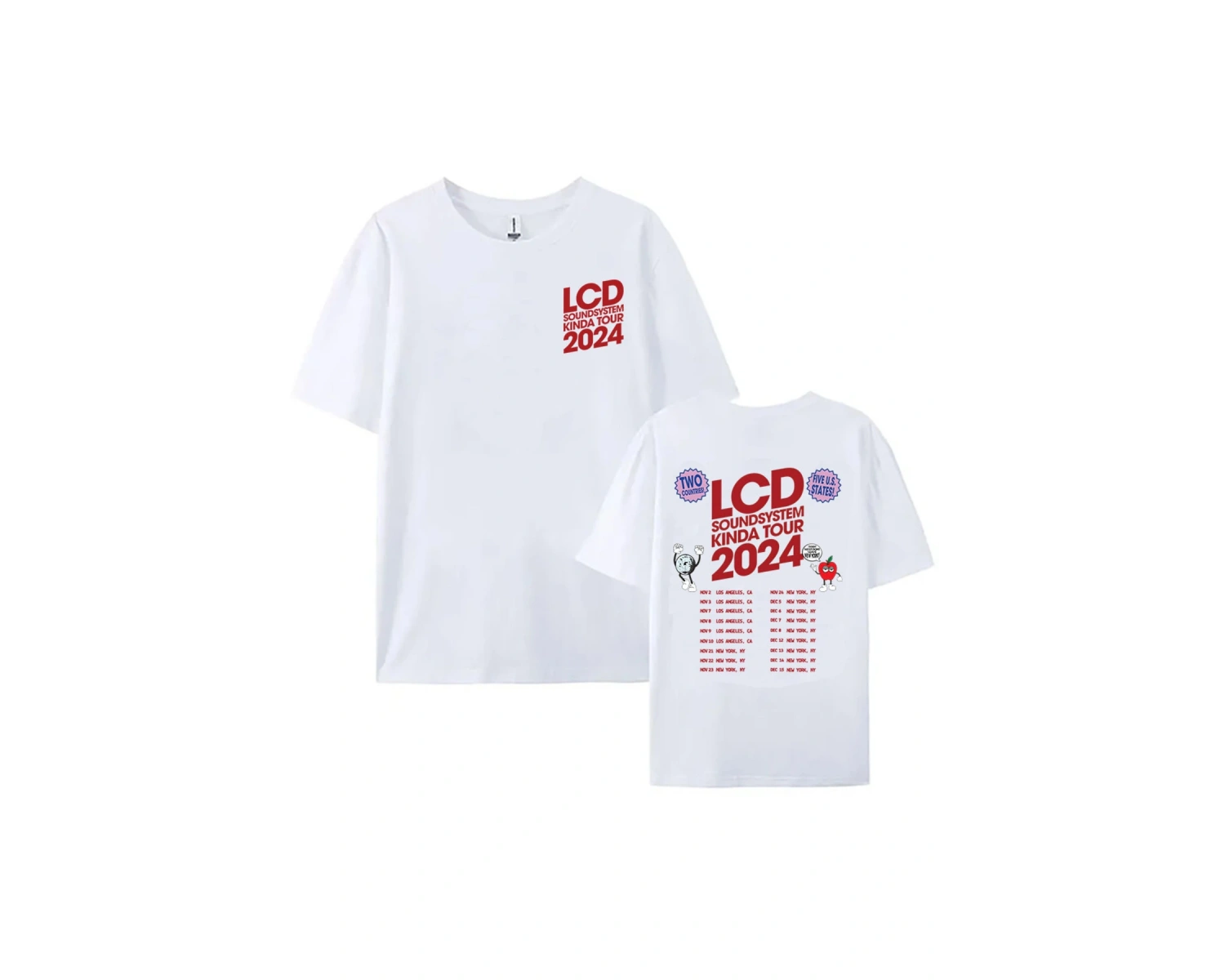 Beyaz Electronic Rock Band LCD Soundsystem Short Sleeve Summer