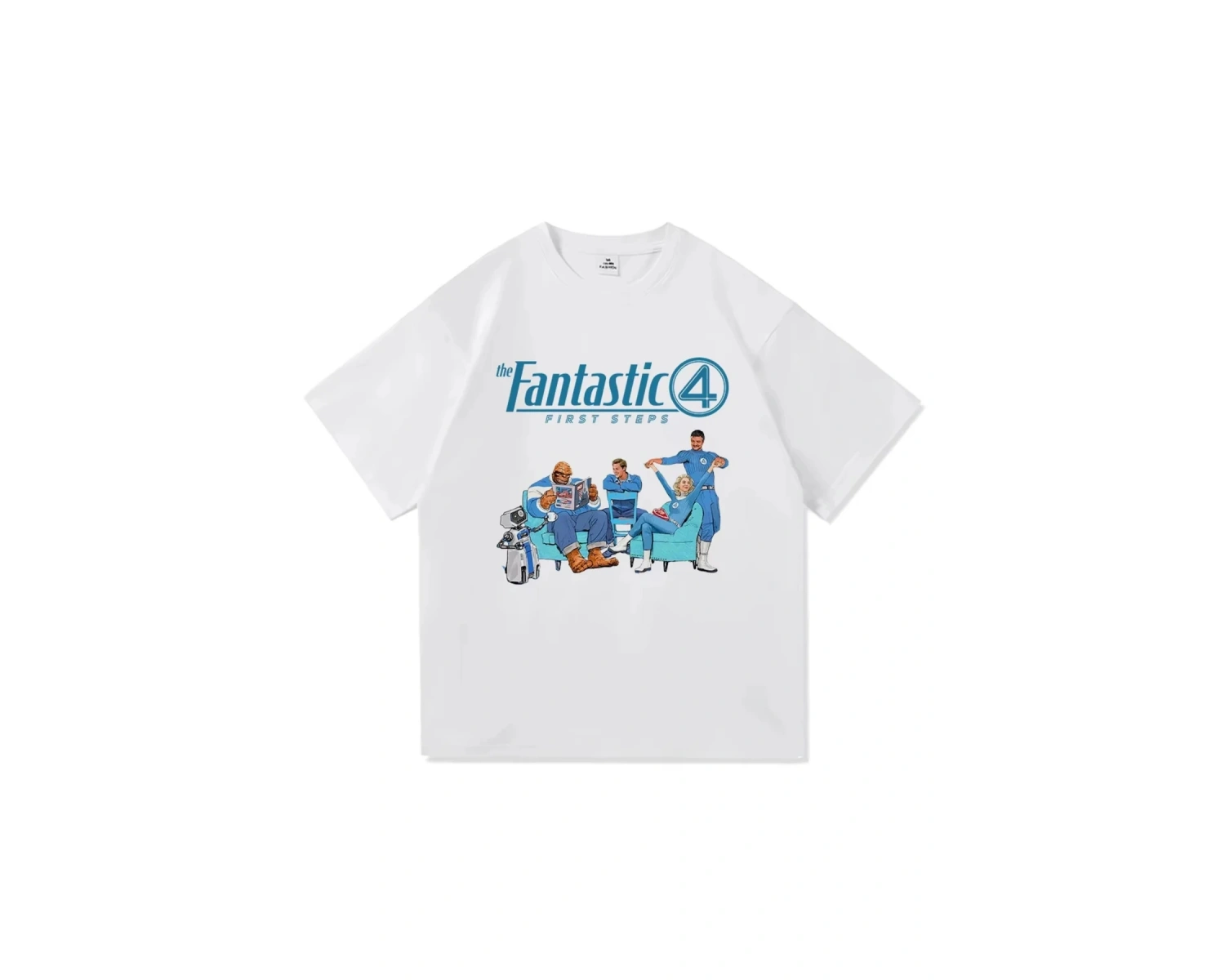 Beyaz Fantastik Dört İlk Adım Film an Harajuku Üstleri Hediye Grafik