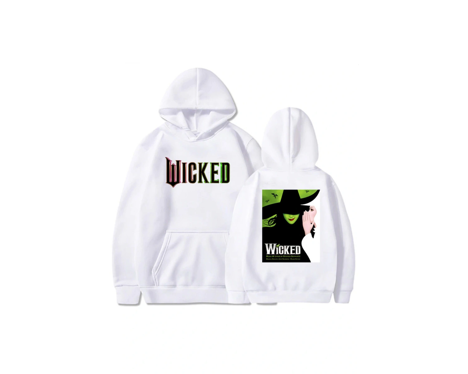 Beyaz Fantasy Movies Wicked Graphic Hoodies Sudaderas Con Capucha Hooded