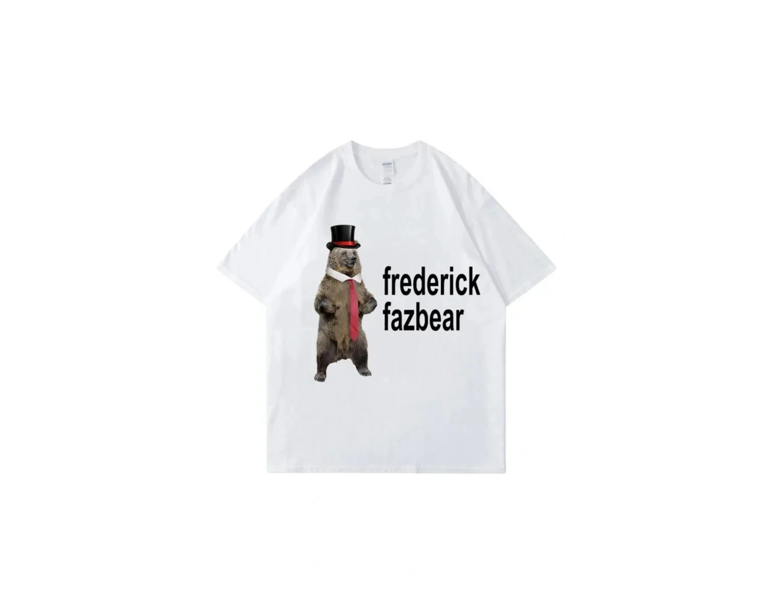 Beyaz Frederick Fazbear Fantezi Ayı Fnaf Tee Komik Meme T Saf Büyük