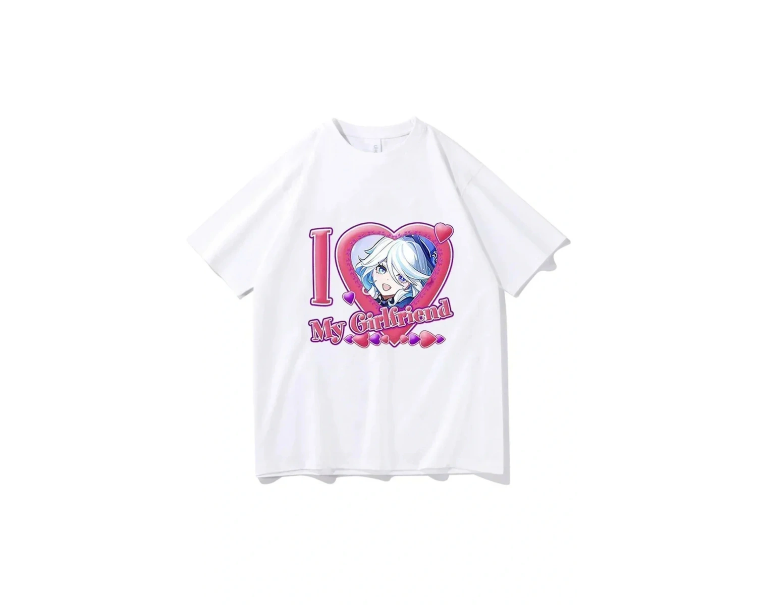 Beyaz Genshin Etki Furina Baskı Harajuku, Yeni Yaz