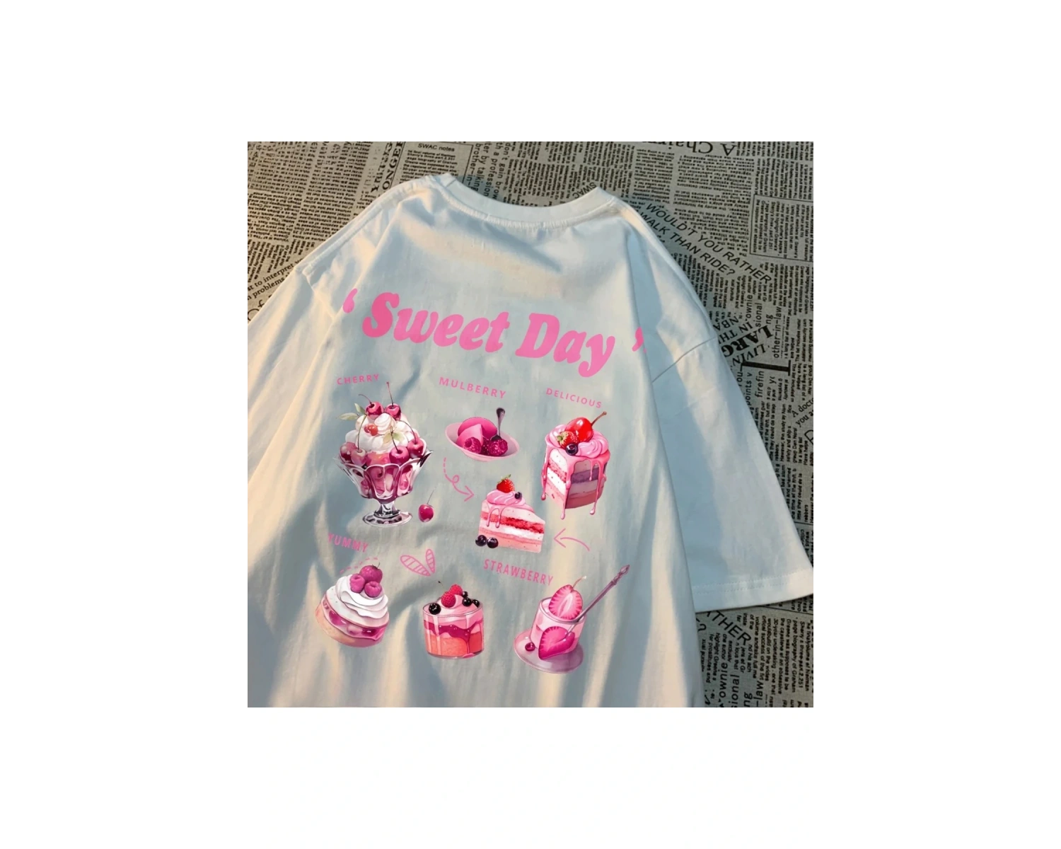 Beyaz Gevşek Fit Sle Kore Versiyonu Yaz Yuvarlak Üst Çiftler Kısa ko