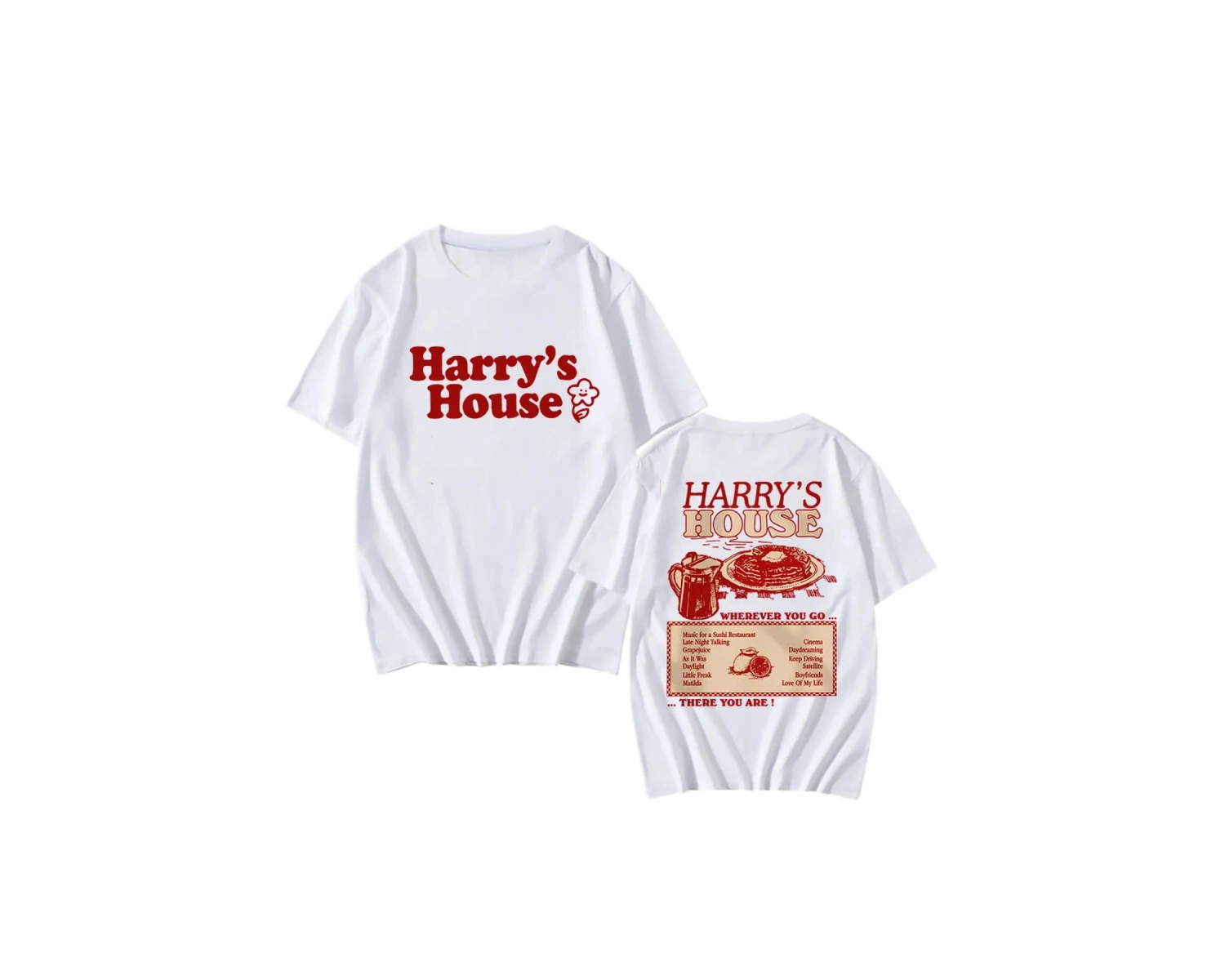 Beyaz Gevşek Sokak Vintage Grafik yazlık Grafik