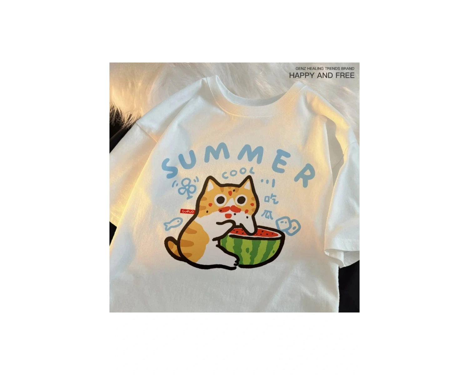 Beyaz Gevşek Sokak Vintage Grafik yazlık Grafik