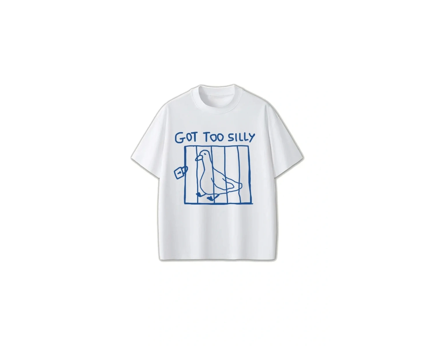 Beyaz Got Too Aptal Kaz Komik Meme Grafik Vintage Streetweed