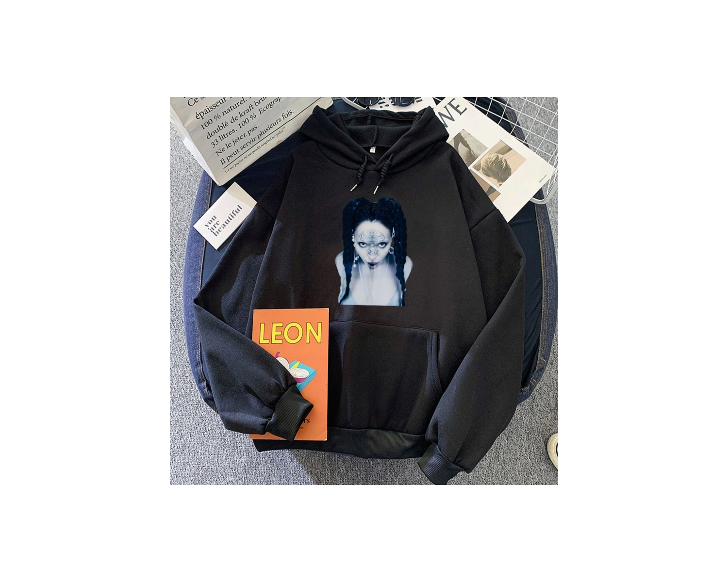 Beyaz Grafik Hoodies eueua FKA dallar kıcı baskılar