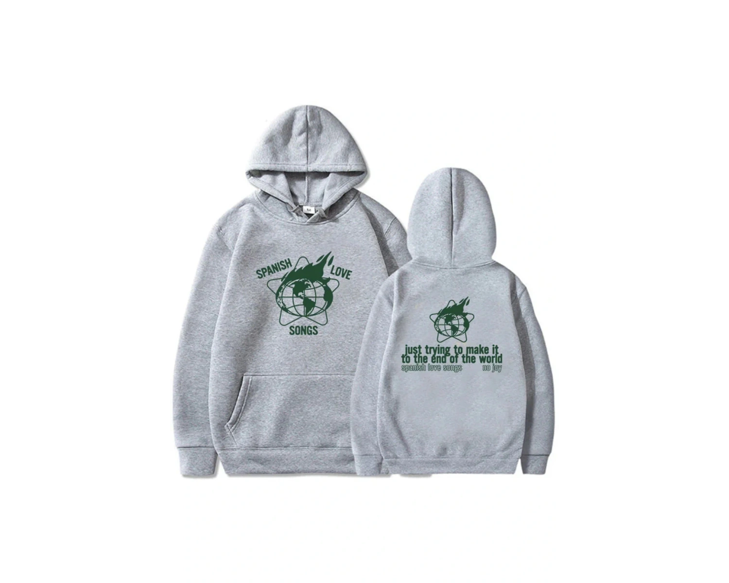 Beyaz Grafik Hoodies hiçbir sevinç İspanyolca hiçbir sevinç Harajuku laru