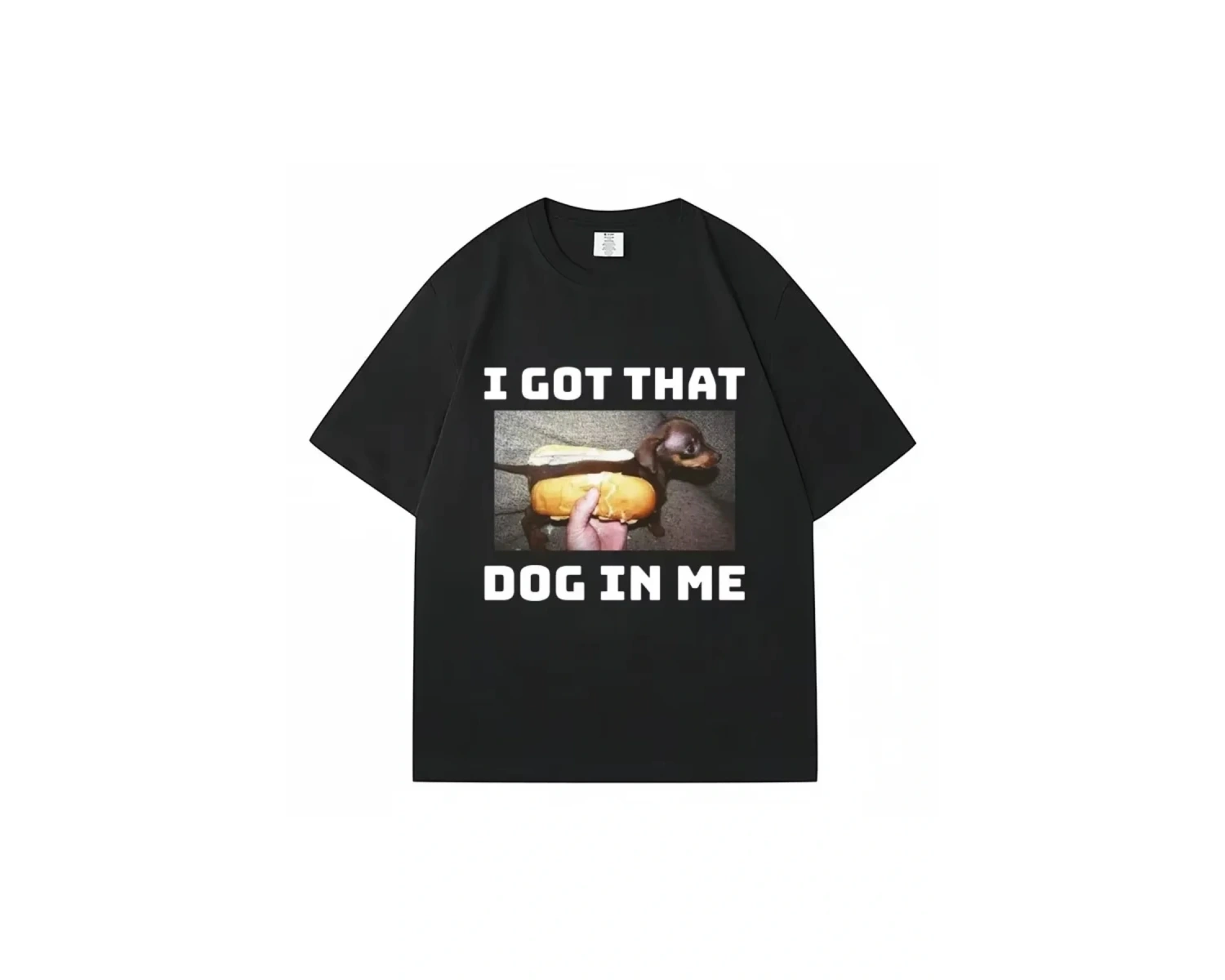 Beyaz Gündelik Benimdeki Köpek Aldım Meme Komik Köpek Mizah Grafik Vinta