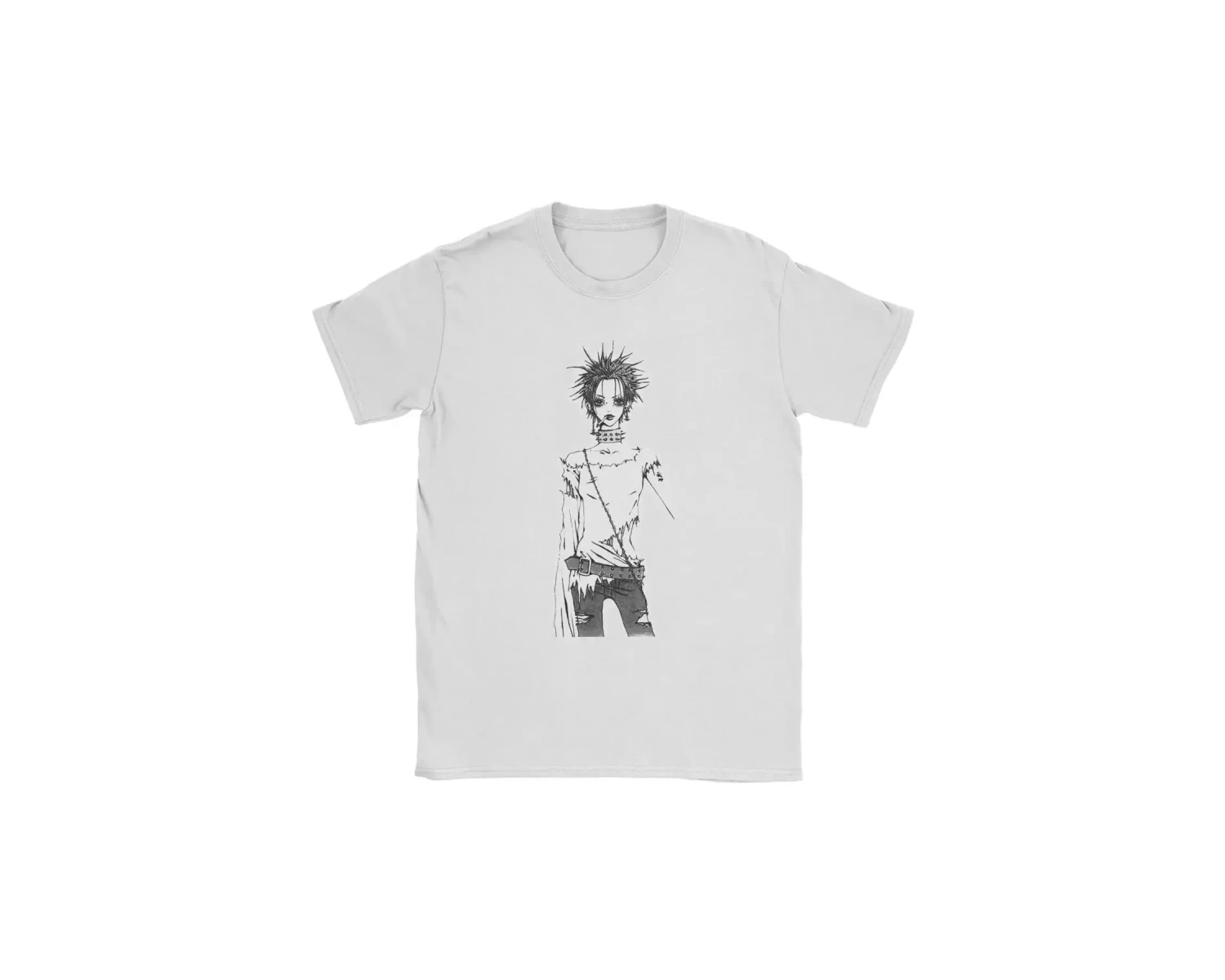 Beyaz Harajuku Sokak Japon Kaya Punk