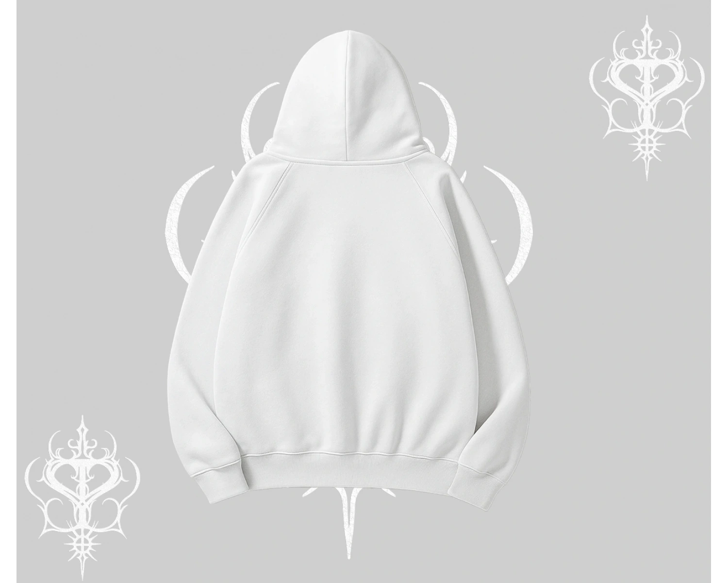 Beyaz Hırka Sweatshirt Özel logolu