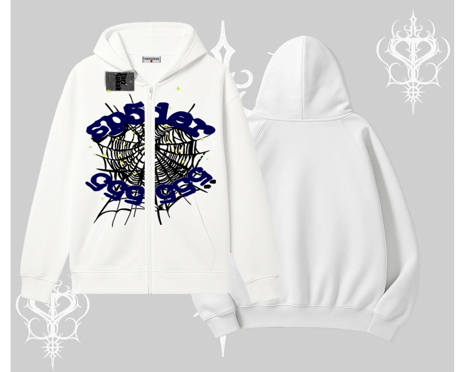 Beyaz Hırka Sweatshirt Sp55der