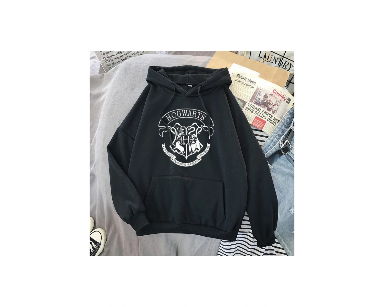 Beyaz Hogwarts Printed Autumn Winter Long