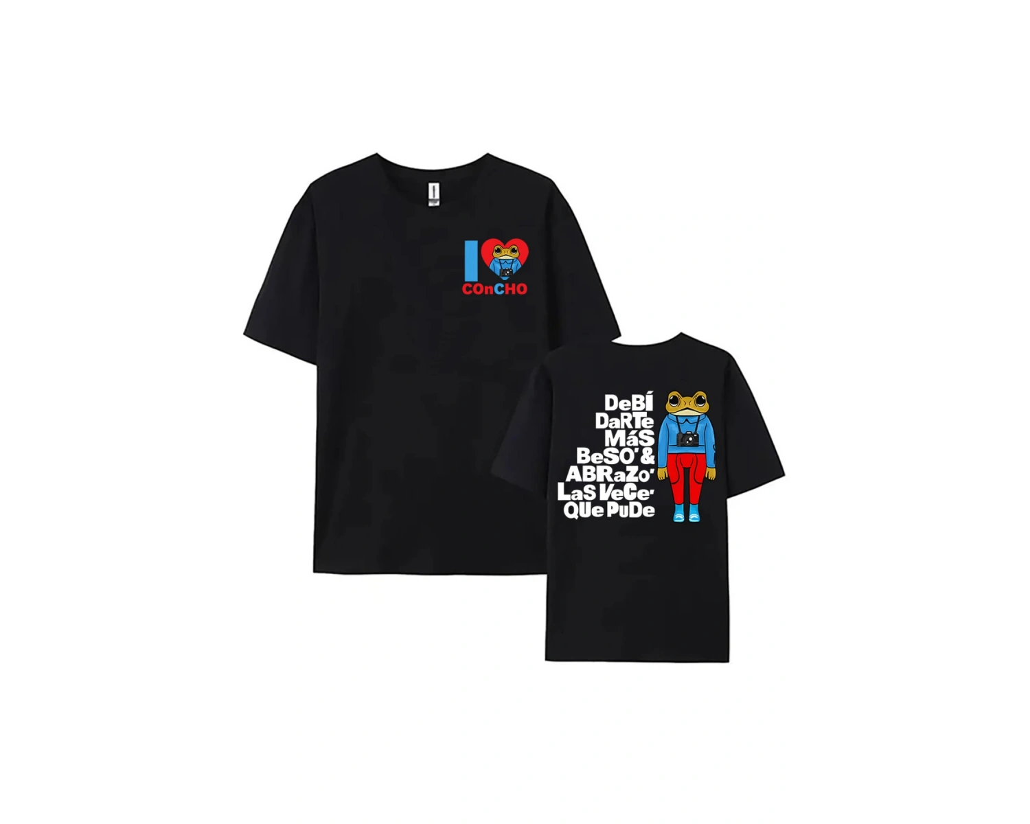 Beyaz I Love Concho DTMF baskılı Bad Bunny Debí Tirar