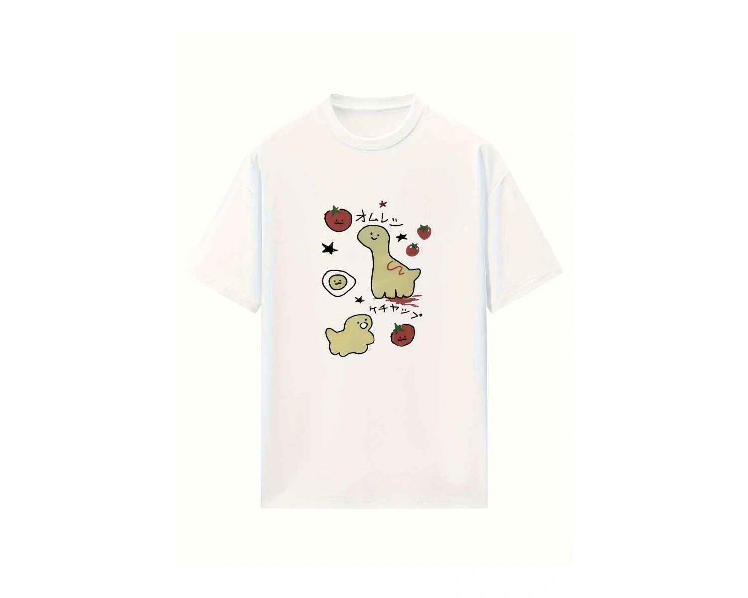 Beyaz İtalyan Domates askı Sevimli Tee Ek