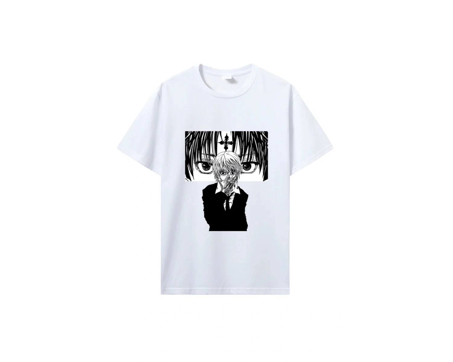 Beyaz Japon animesi Kurapika Harajuku Sokak Tarzı Unisex kad